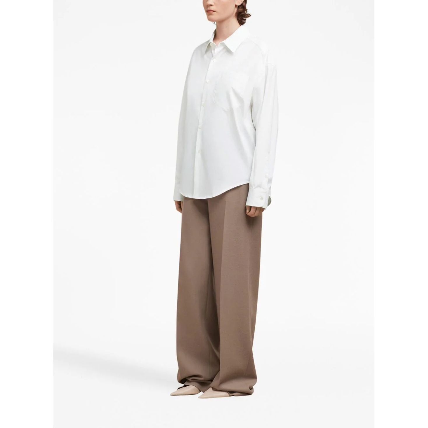 AMI PARIS Marškiniai ilgomis rankovėmis, Balta, Boxy fit shirt 3