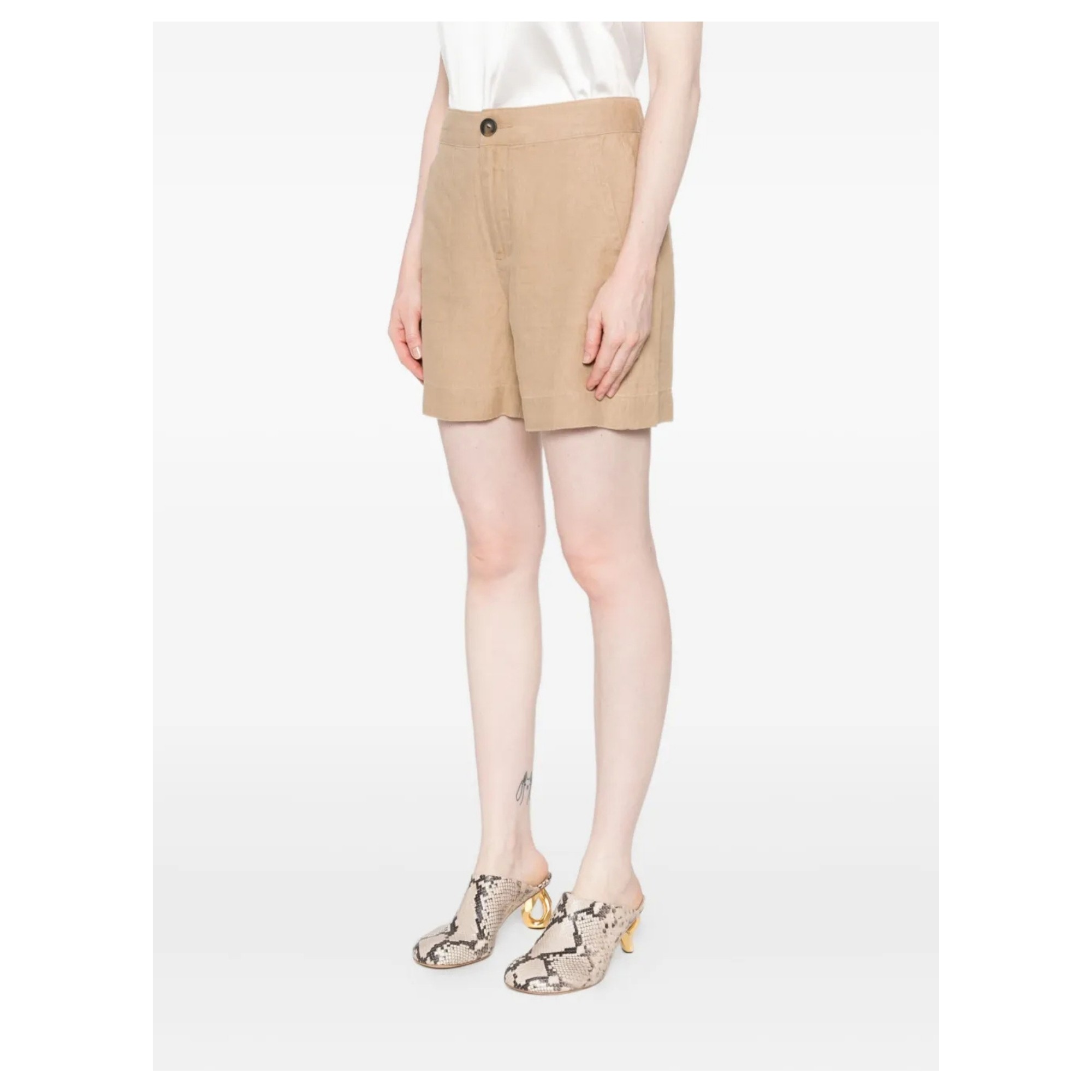 VINCE Šortai moterims, Mid rise hemp short 2