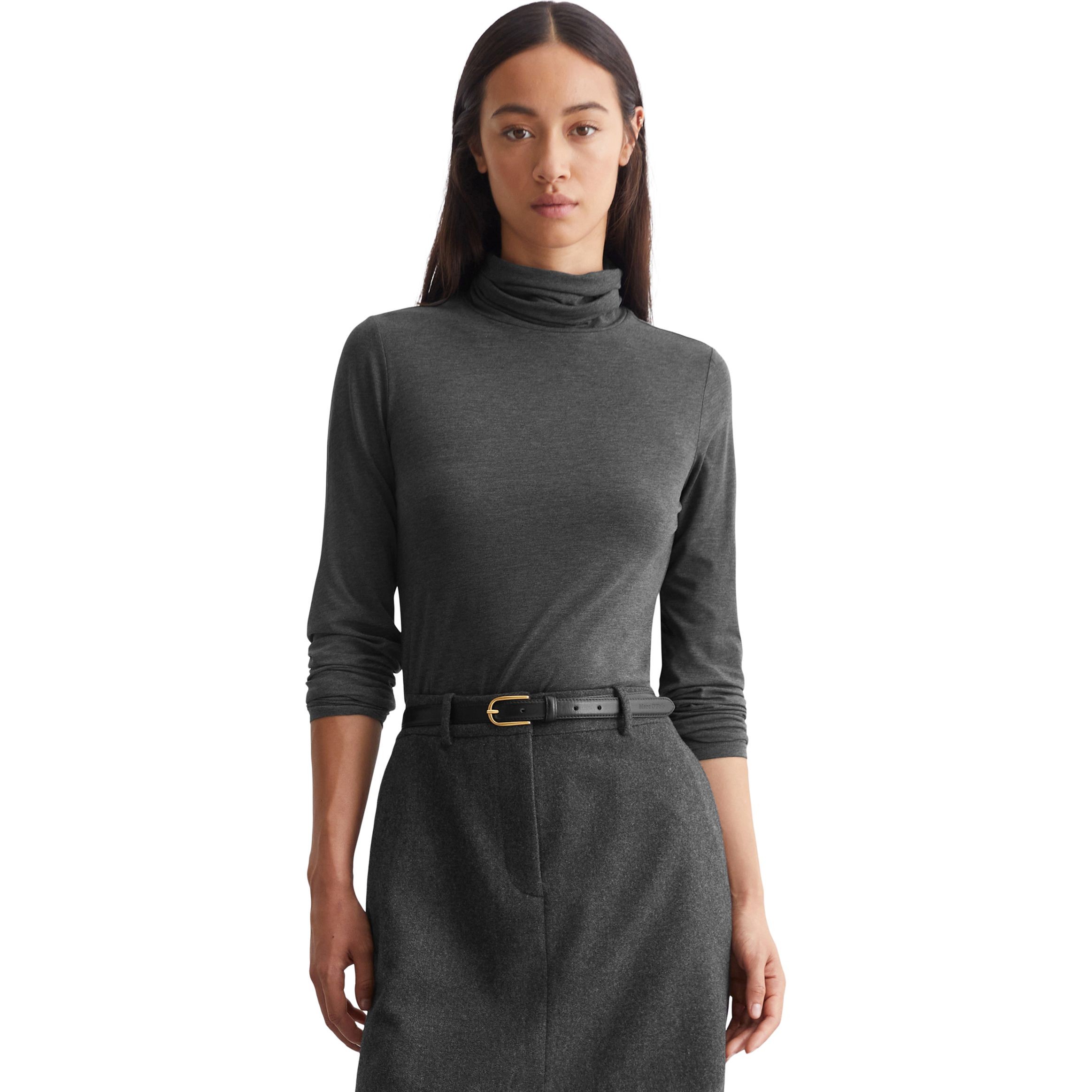 MARC O'POLO Palaidinės aukštinta apykakle moterims, Pilka, Turtn top 409308752241 2