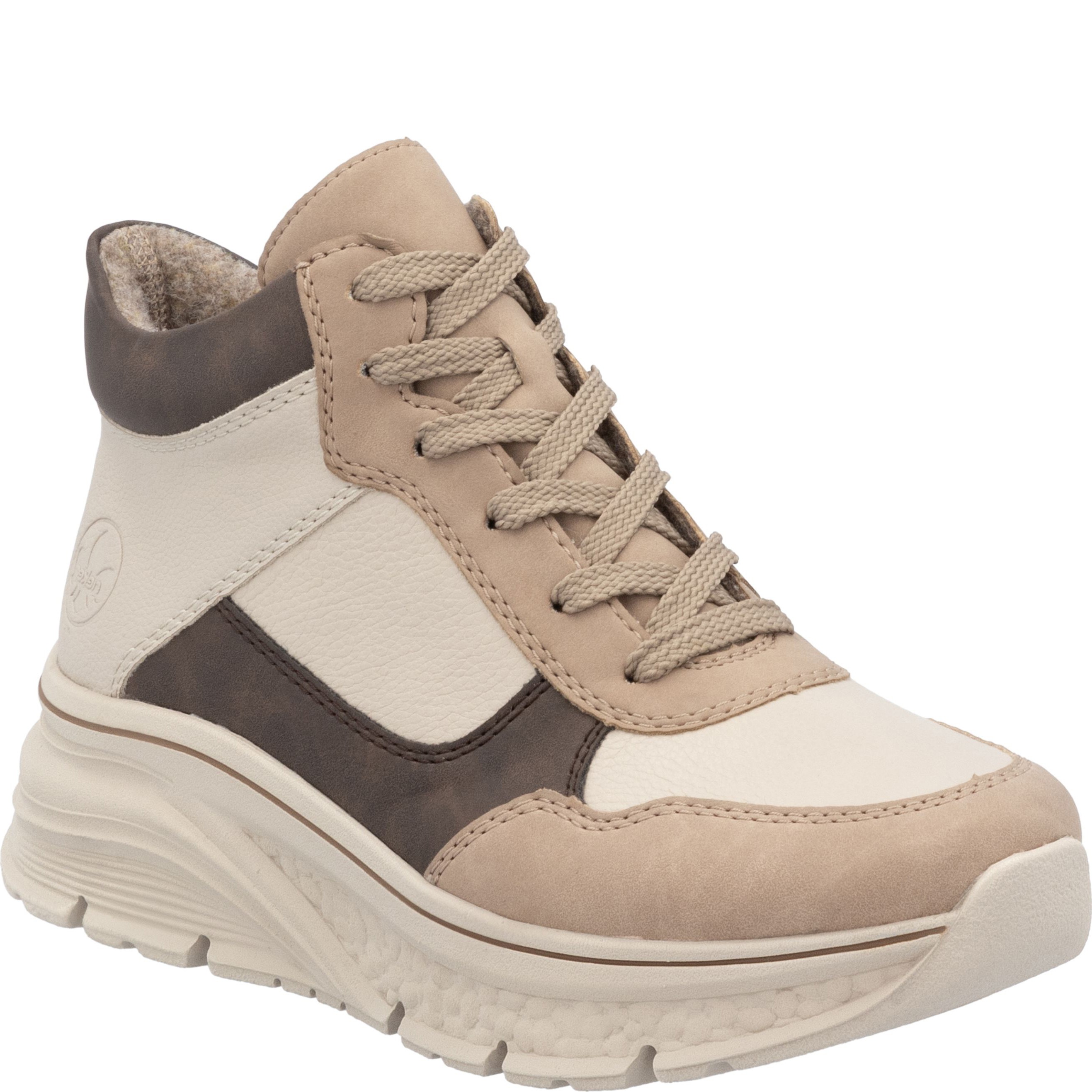 RIEKER Aulinukai moterims, Smėlio, Ladies mid height boots 1