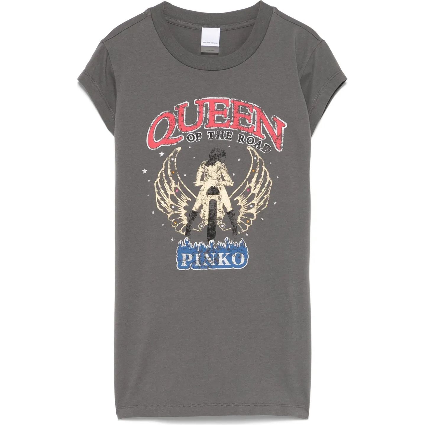 PINKO Marškinėliai trump. rankovėmis moterims, Pilka, Marrakech t-shirt