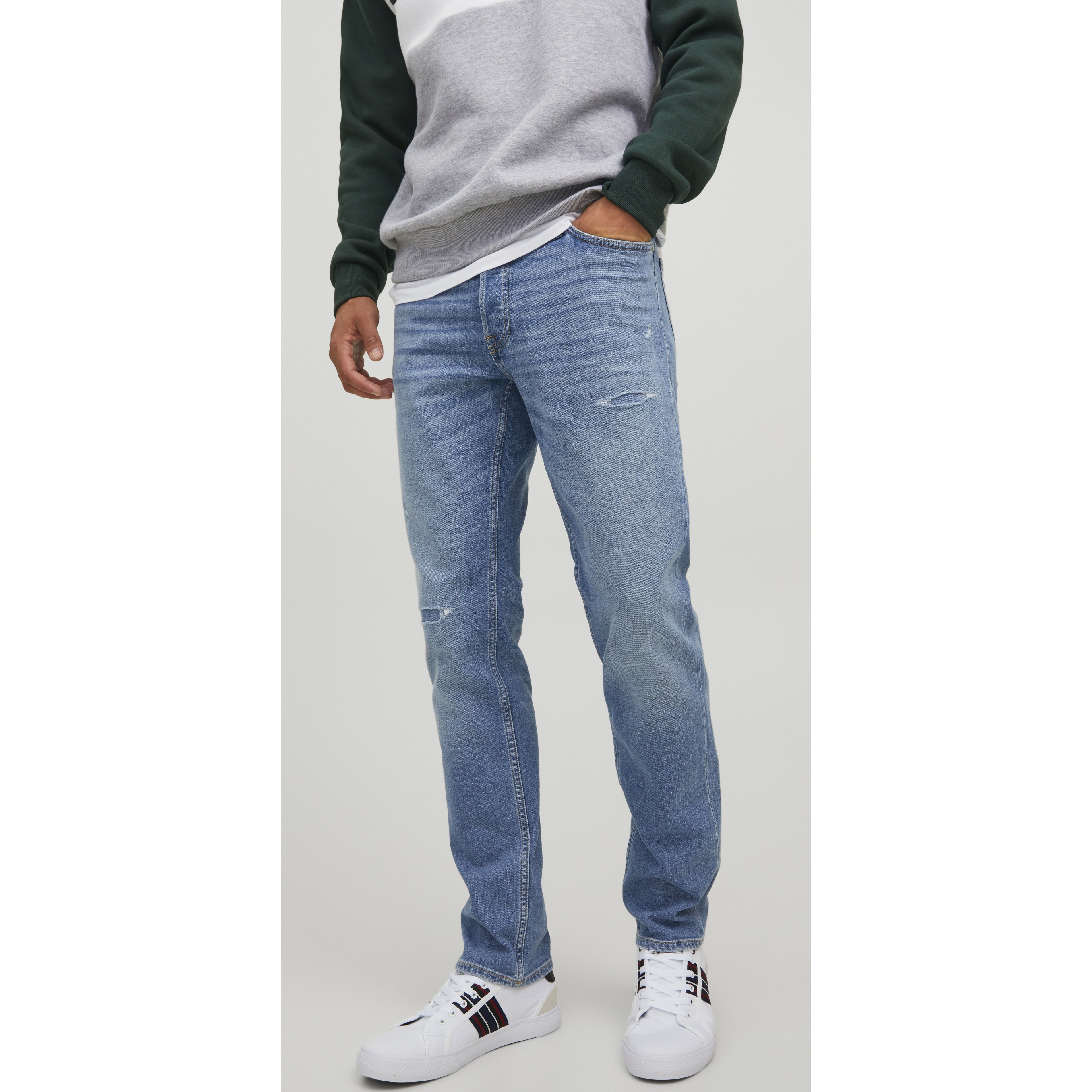 JACK & JONES Tiesūs džinsai vyrams, Mėlyna, džinsai 3