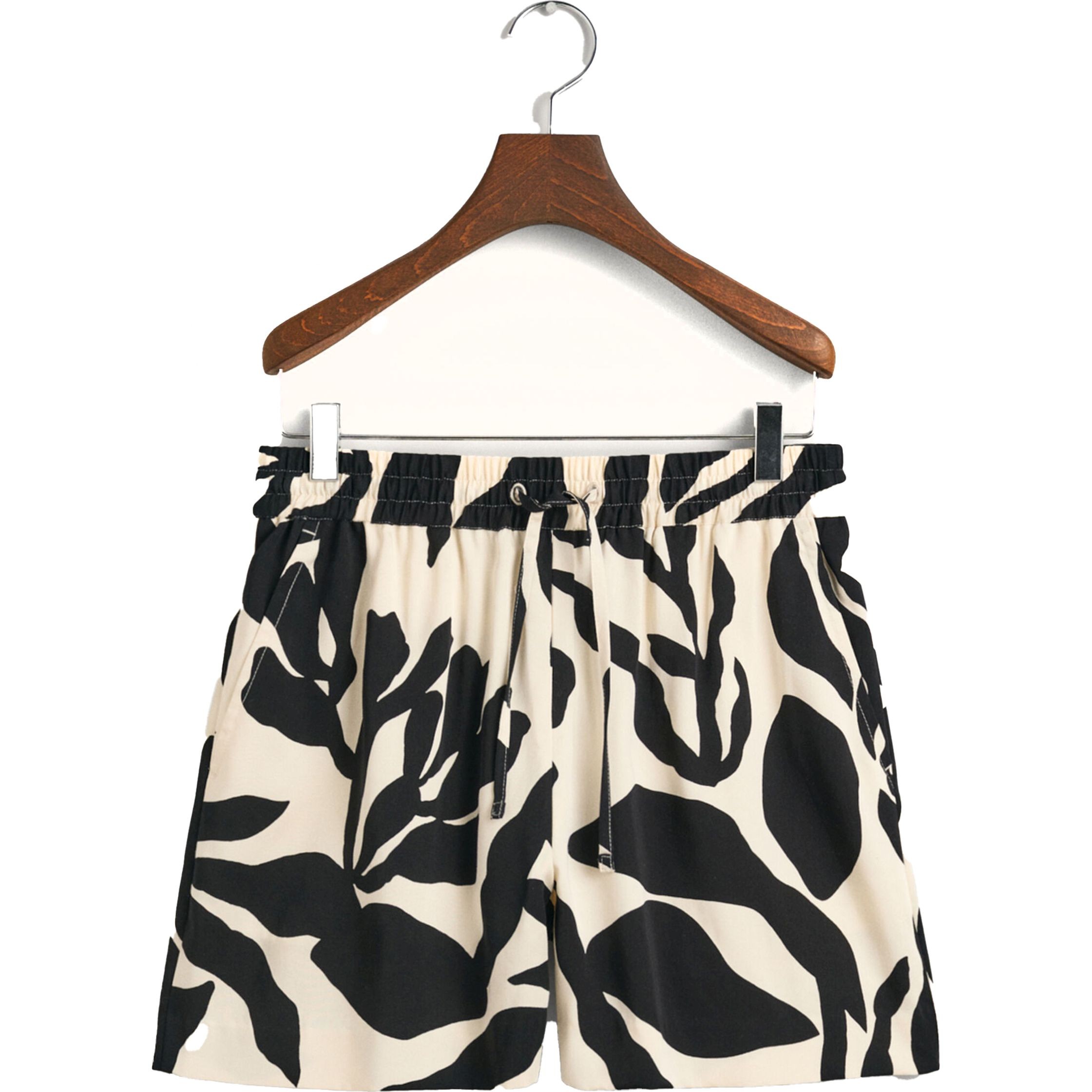 GANT Šortai moterims, Smėlio, REL PALM PRINT PULL ON SHORTS 1
