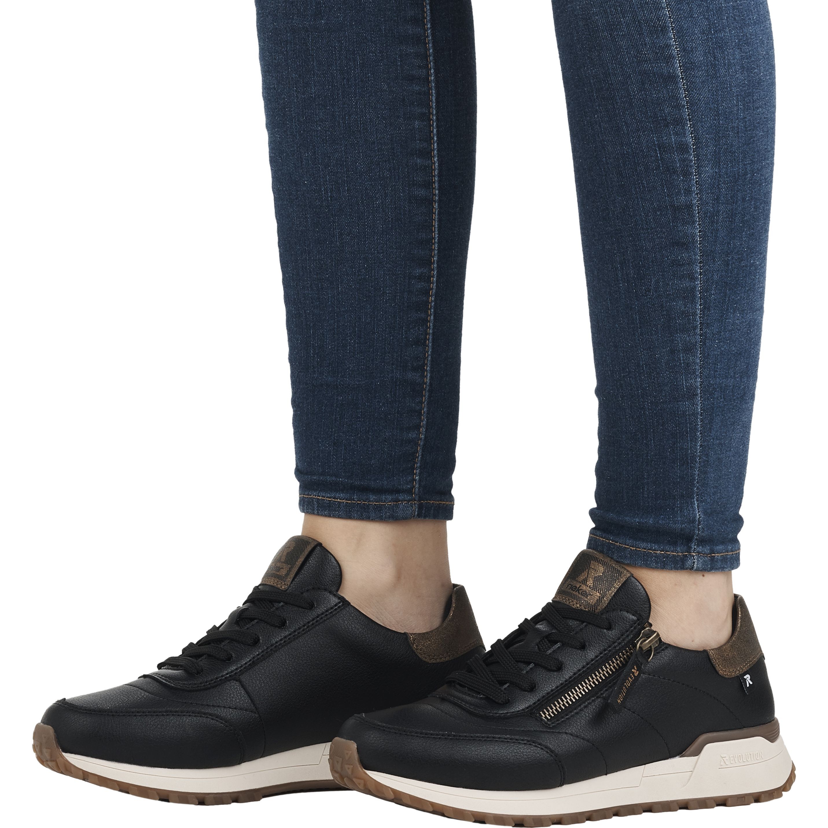RIEKER EVOLUTION Laisvalaikio bateliai moterims, Juoda, Ladies shoes 11