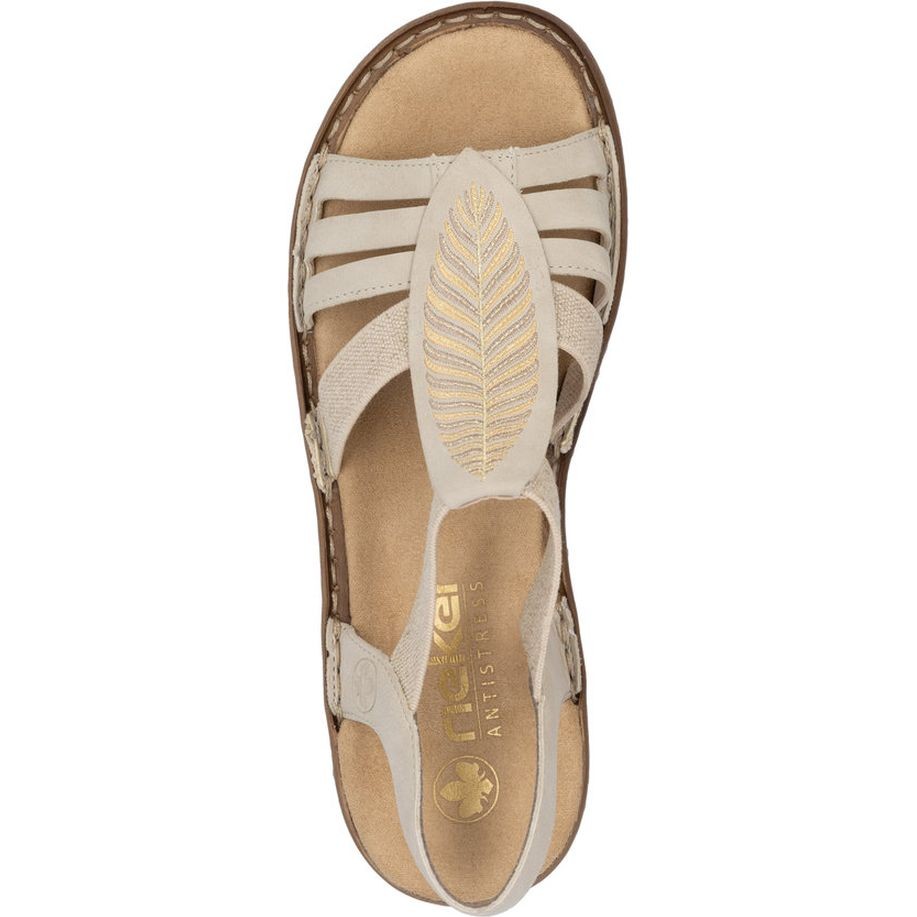 RIEKER Basutės moterims, Smėlio, Sandals 5