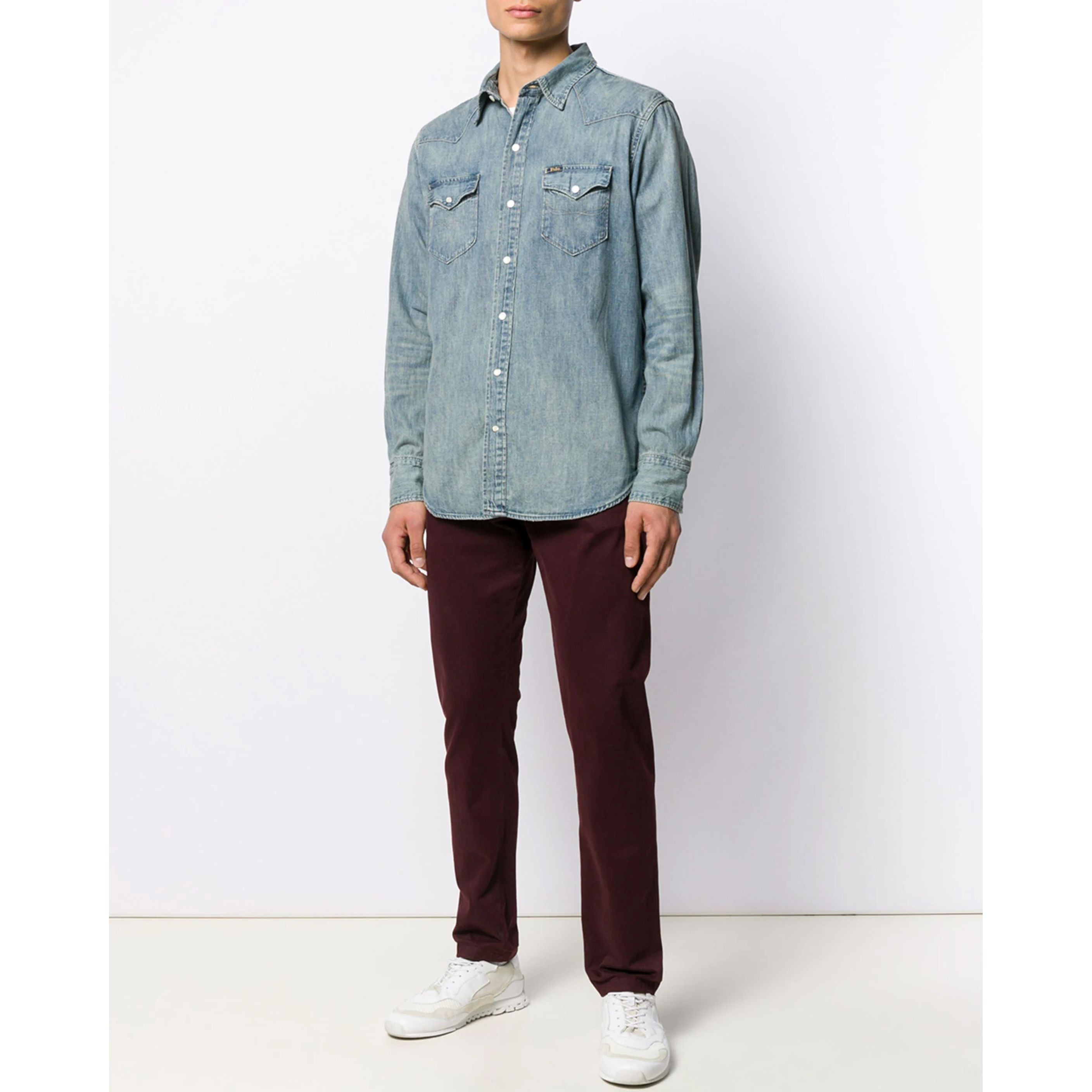 POLO RALPH LAUREN Marškiniai ilgomis rankovėmis vyrams, Mėlyna, Rl icon long sleeve shirt 5