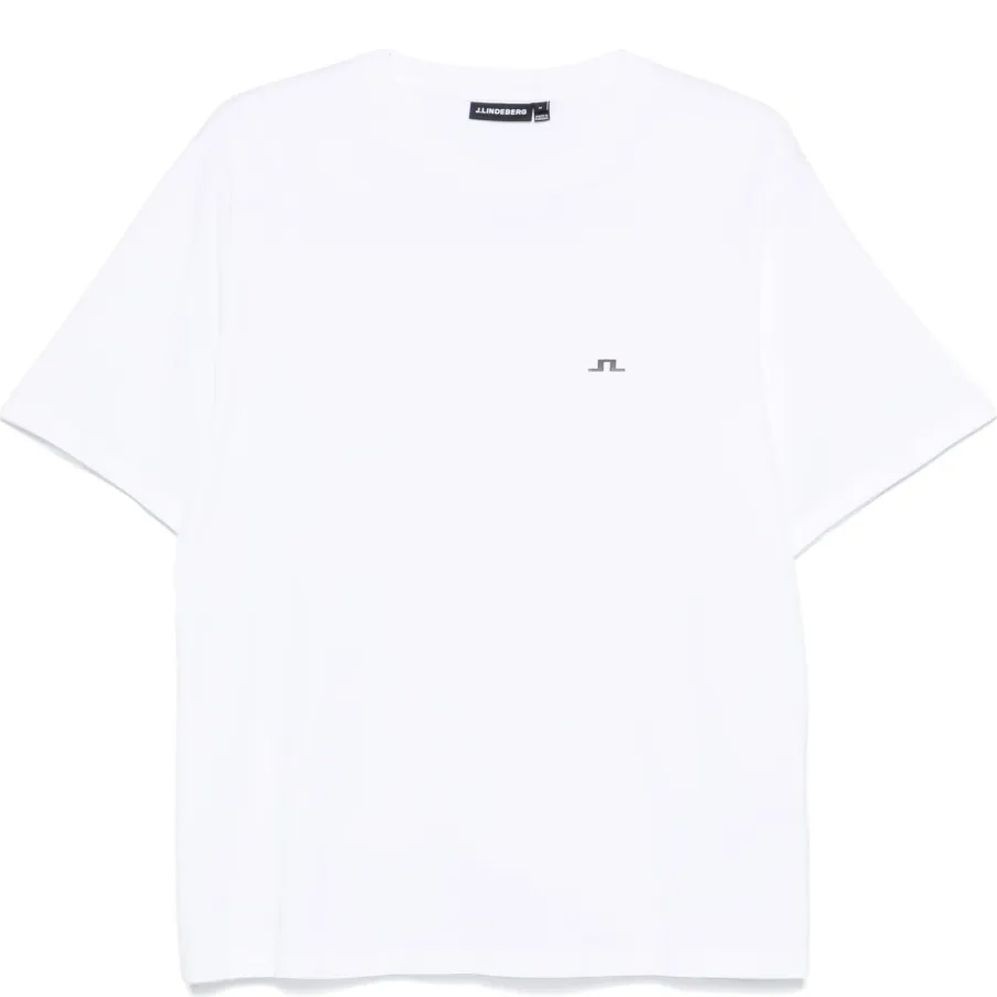 J.LINDEBERG Marškinėliai trump. rankovėmis vyrams, Balta, Parcy organic logo tee