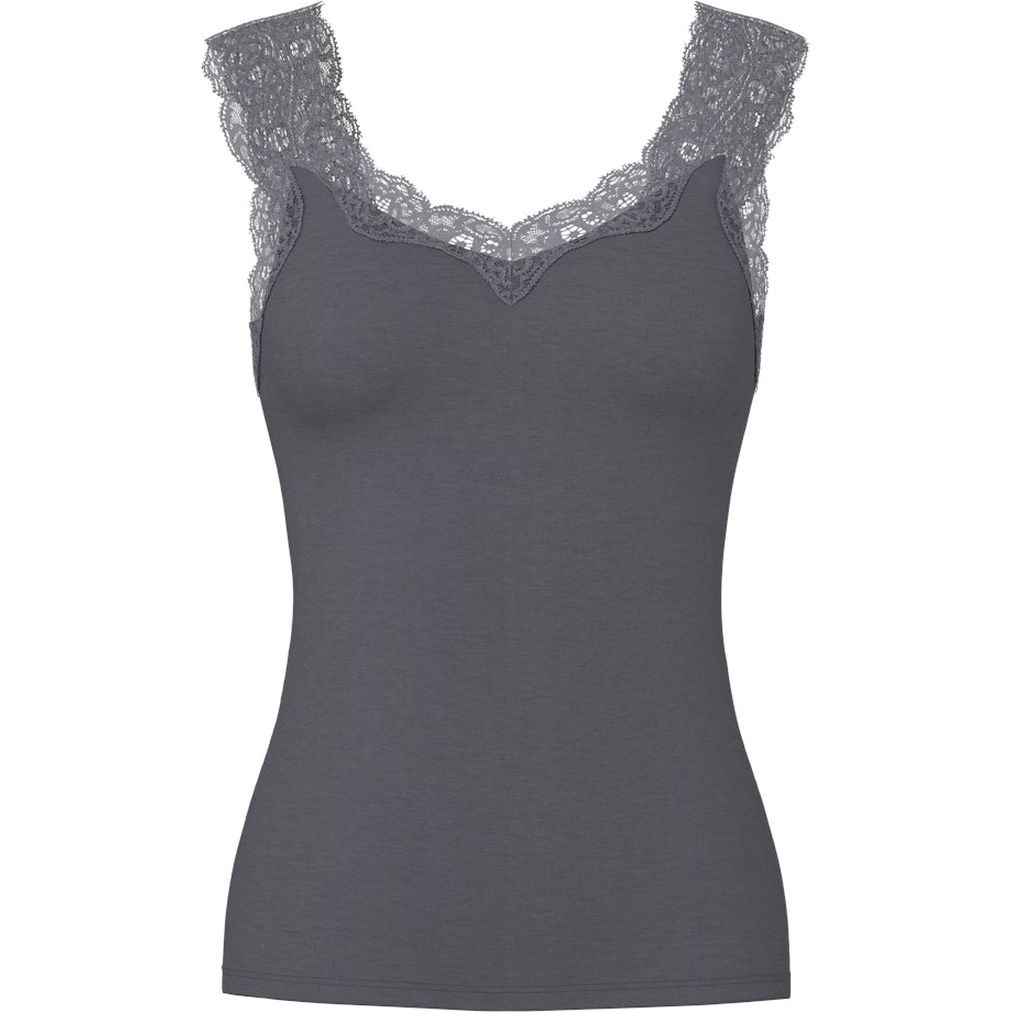 PIECES Marškiniai be rankovių moterims, Pilka, Barbera lace top 1