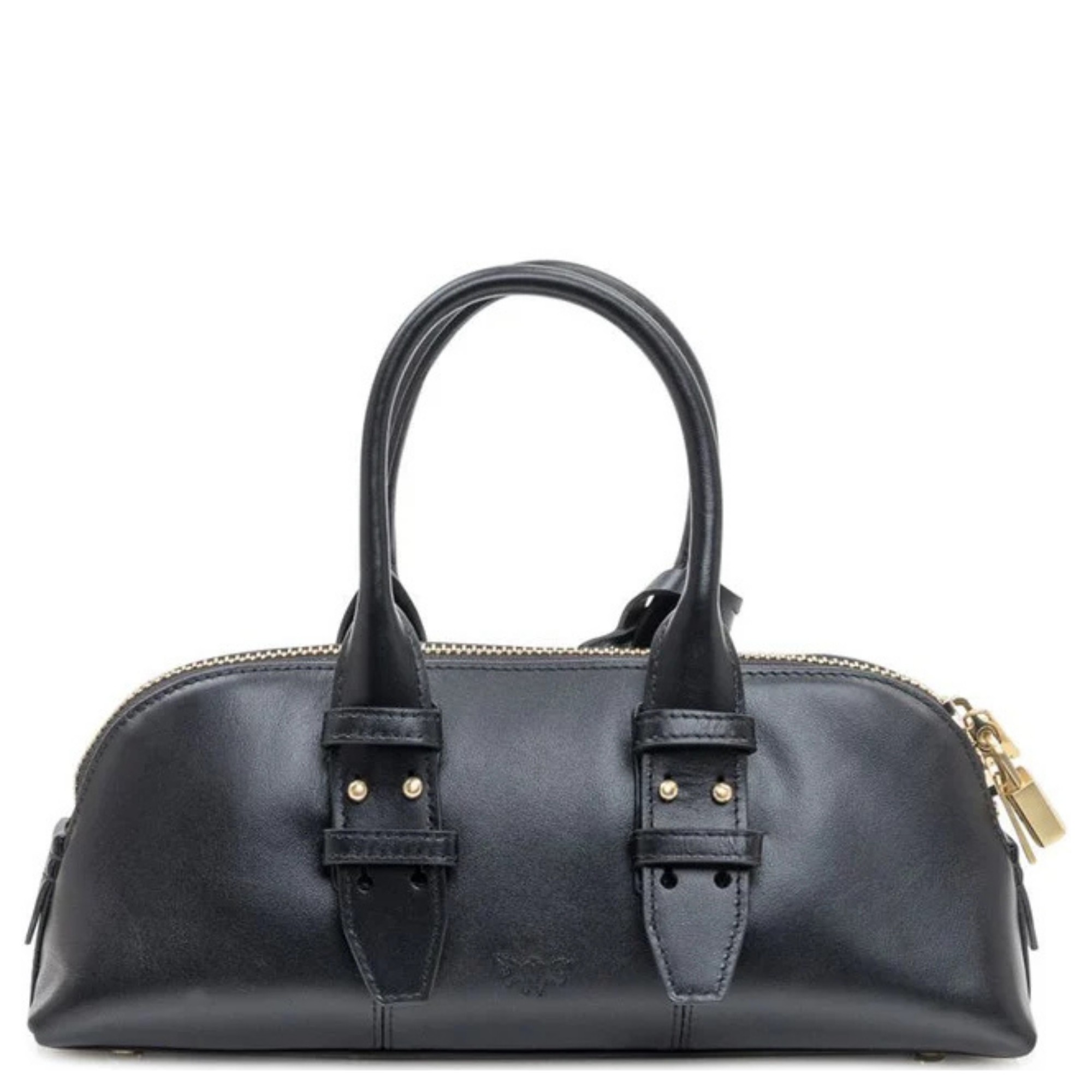 PINKO Rankinė per petį moterims, Juoda, Bowling bag baguette vitello m 2