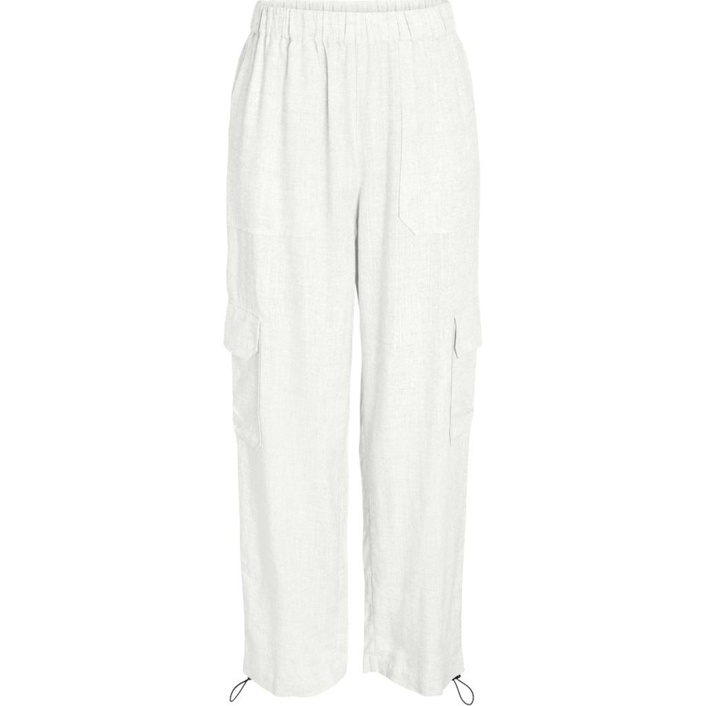 NOISY MAY Kelnės moterims, Balta, Nmleilani pants 1