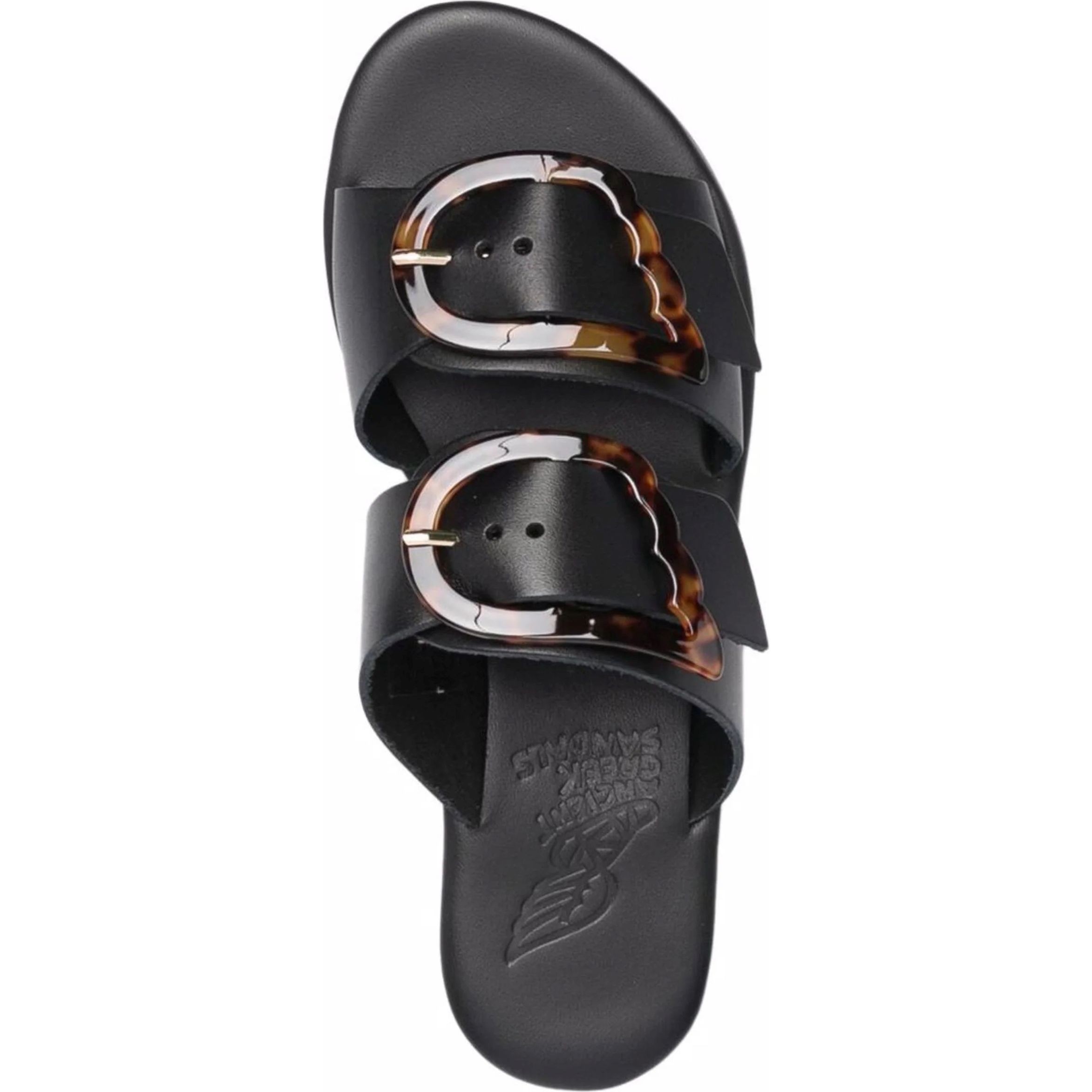 ANCIENT GREEK SANDAL Basutės moterims, Juoda, Iaso vachetta sandals 4
