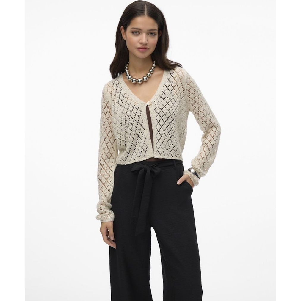 VERO MODA Kardiganas moterims, Smėlio, Vmleilani cardigans 2