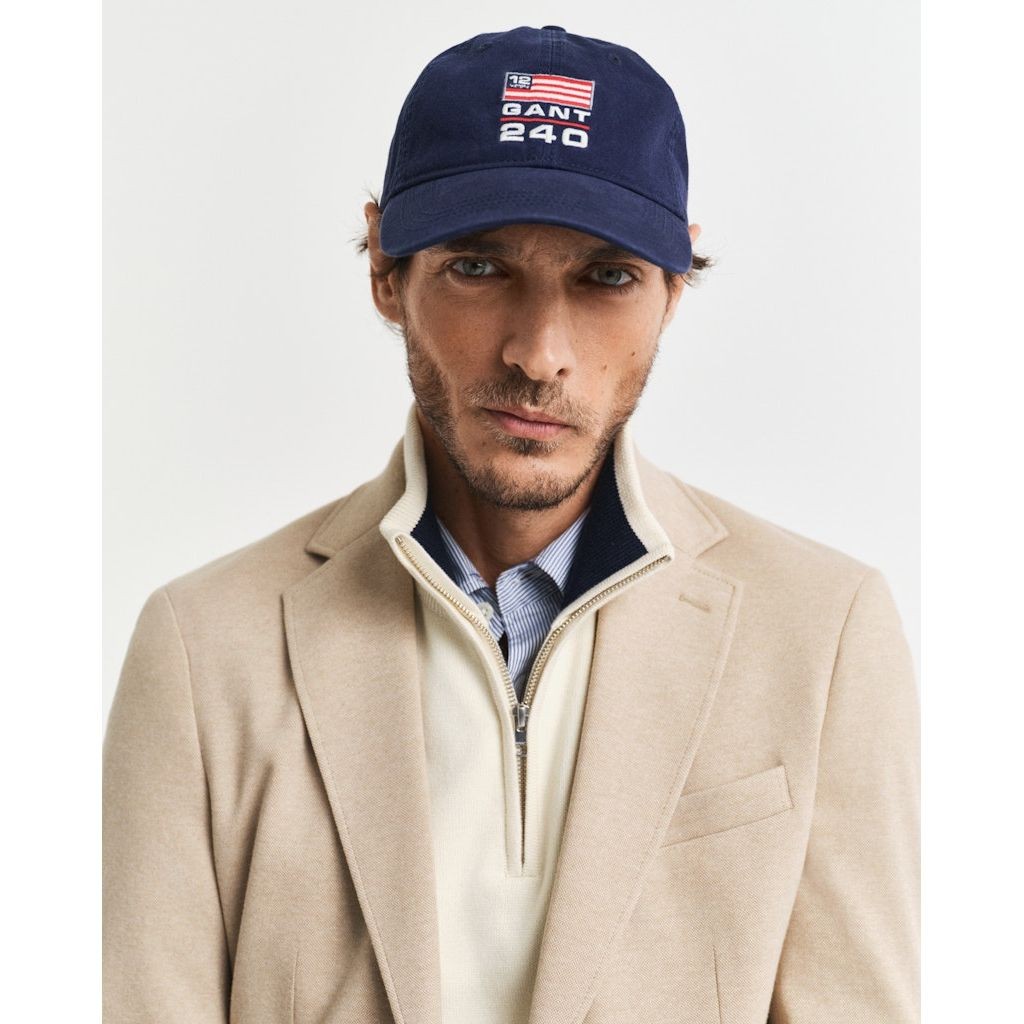 GANT Švarkas vyrams, Chaki, Slim two-tone jersey blazer 5