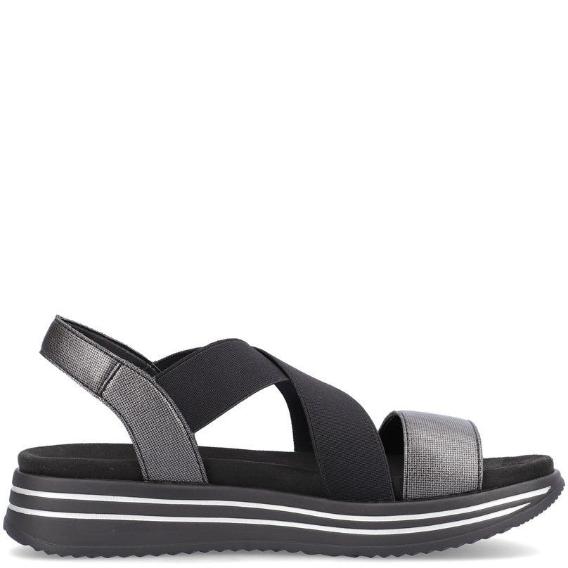 REMONTE Basutės moterims, Juoda, SANDALS 3