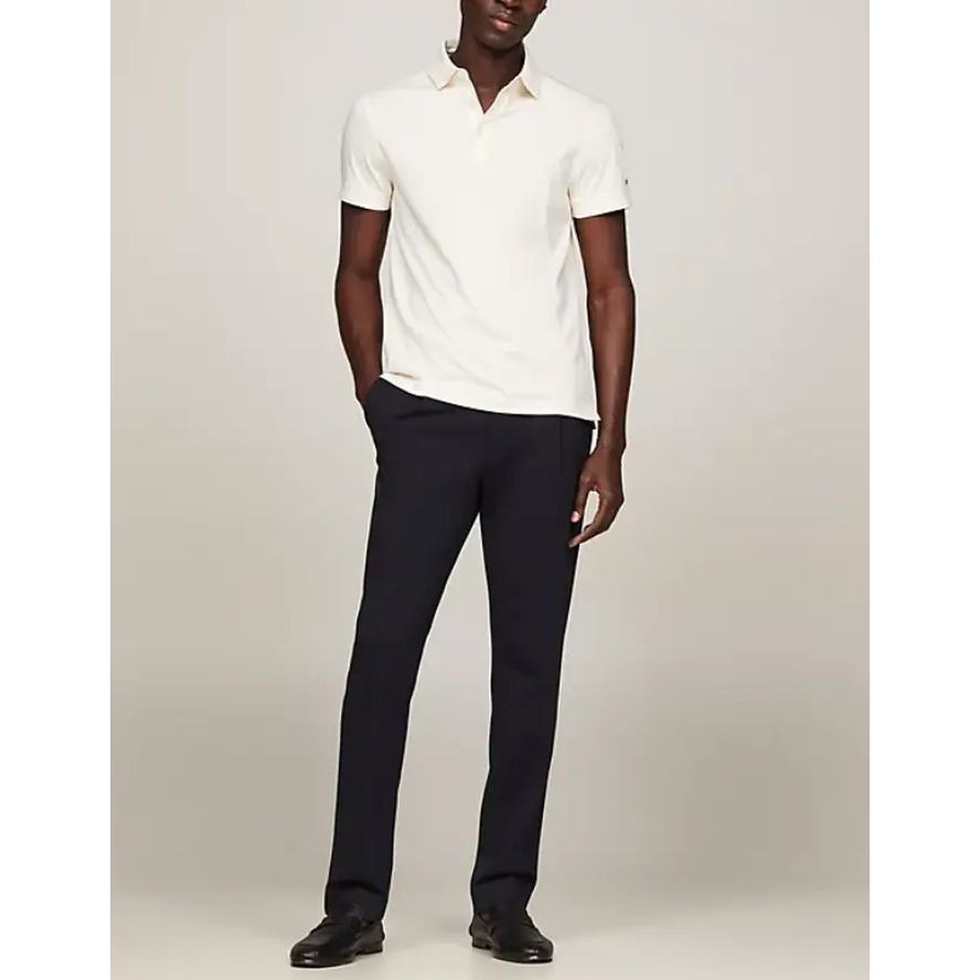 TOMMY HILFIGER Polo marškiniai trumpos rank. vyrams, Smėlio, Mercerized polo slim polo 4