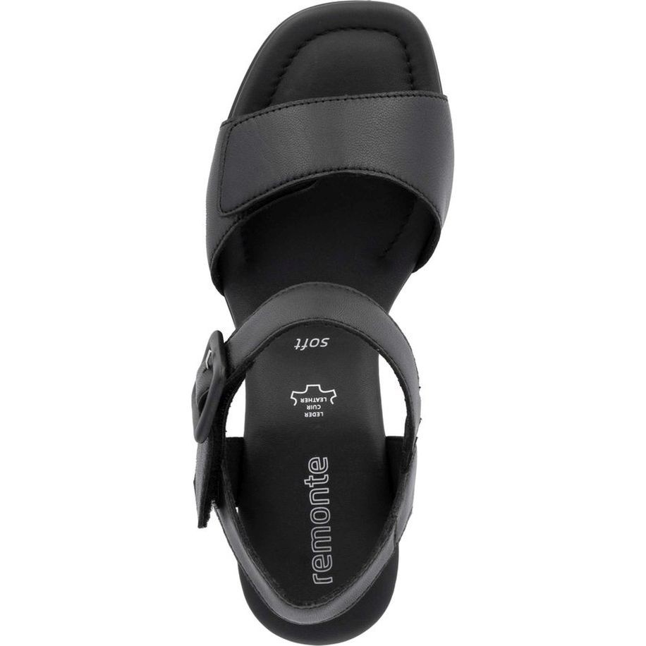 REMONTE Basutės moterims, Juoda, Sandals 6