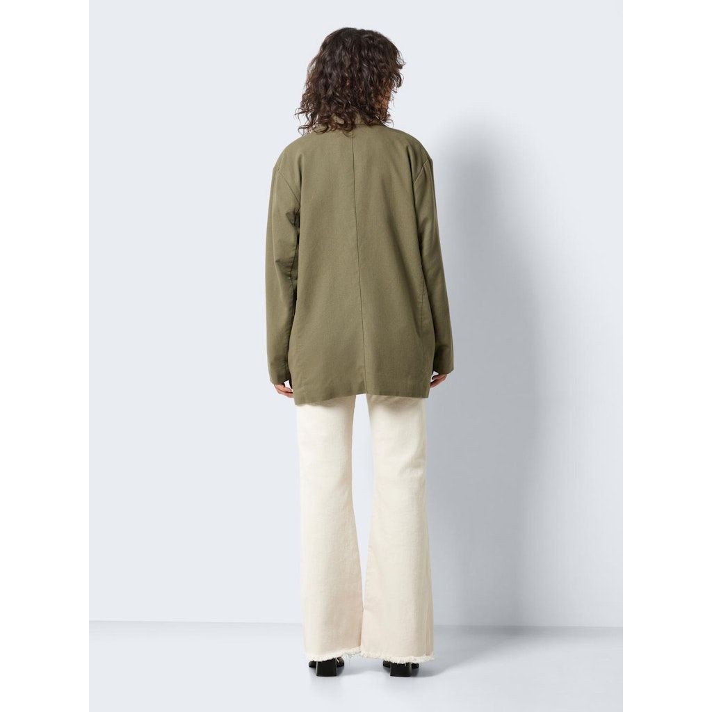 NOISY MAY Švarkas moterims, Chaki, NMANNE MILLA LS LINEN 6