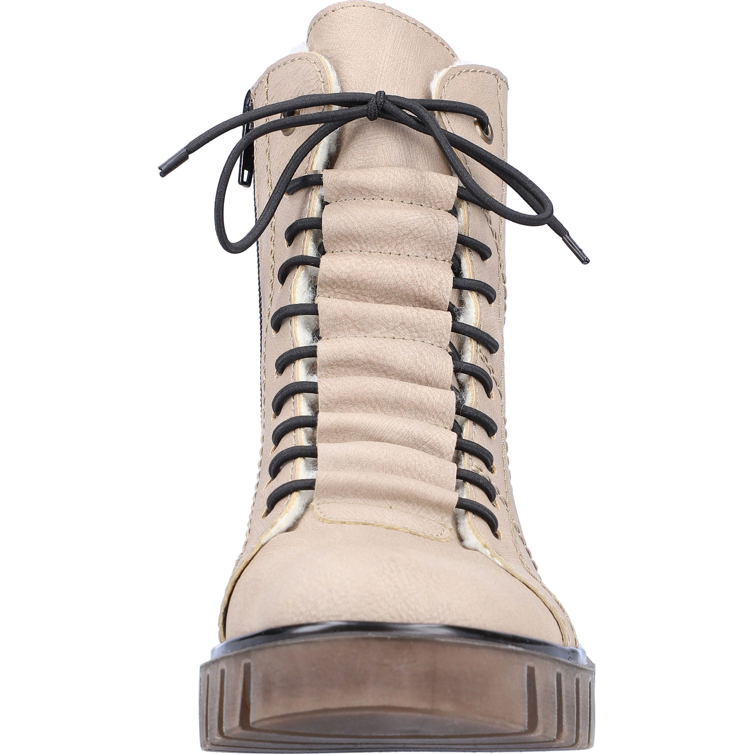 RIEKER Aulinukai moterims, Smėlio, BOOTIES 6