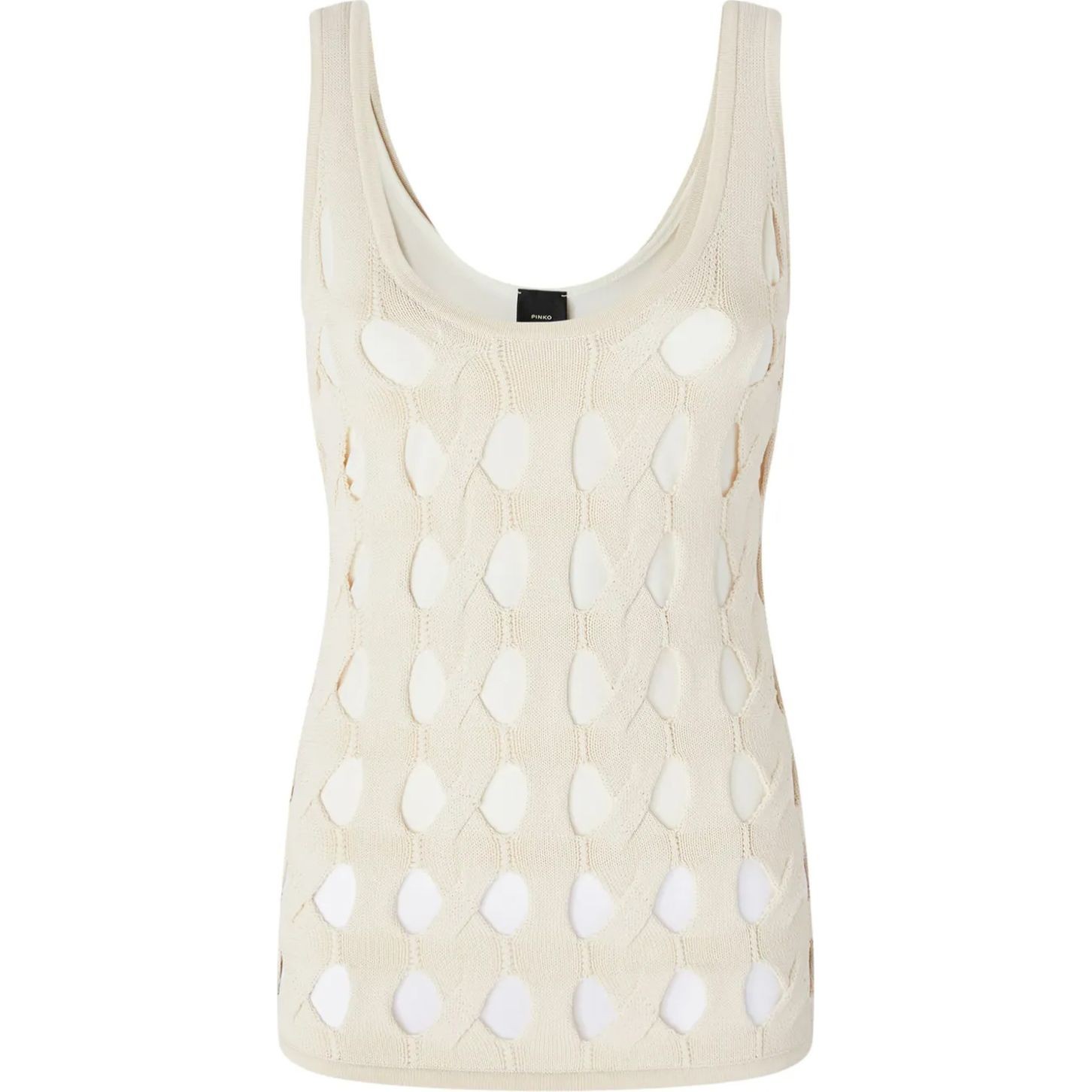 PINKO Marškiniai be rankovių moterims, Balta, Derrik tank top 1