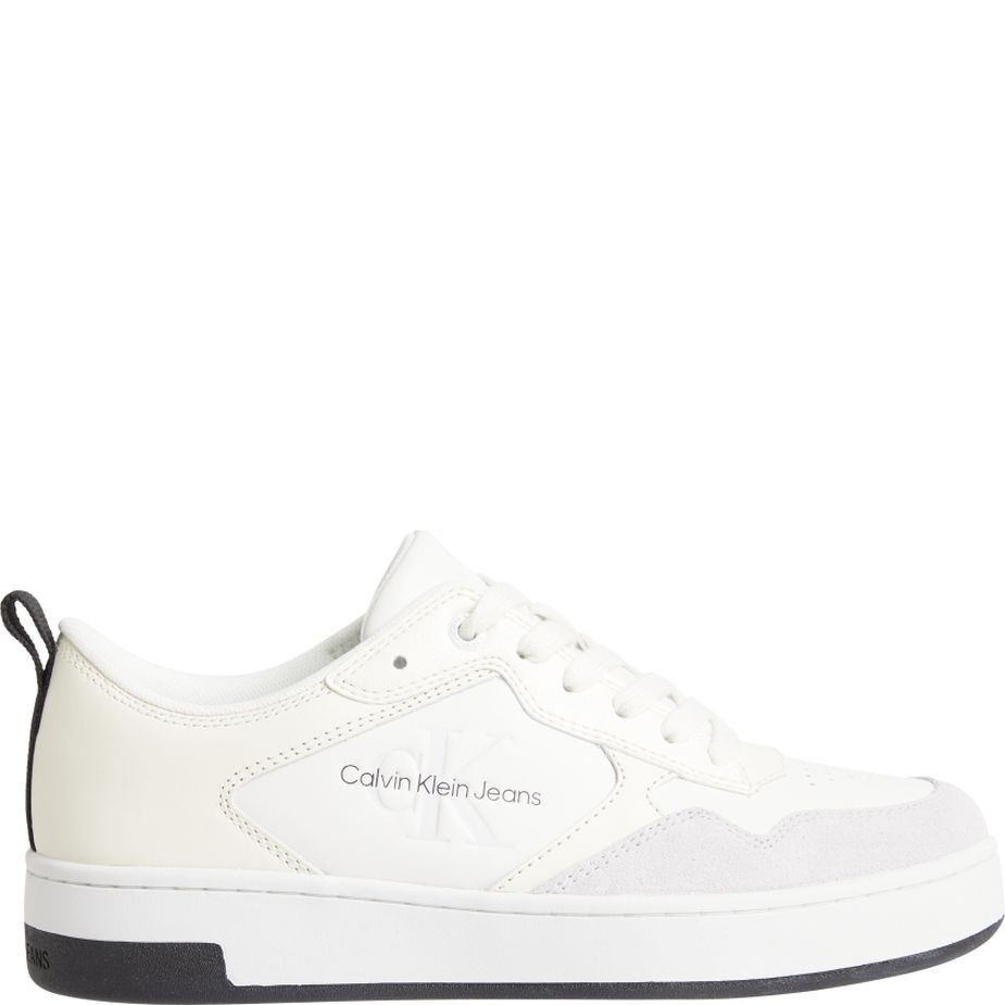 CALVIN KLEIN JEANS Sportiniai bateliai moterims, Smėlio, BASKET CUPSOLE LOW LTH  W 1
