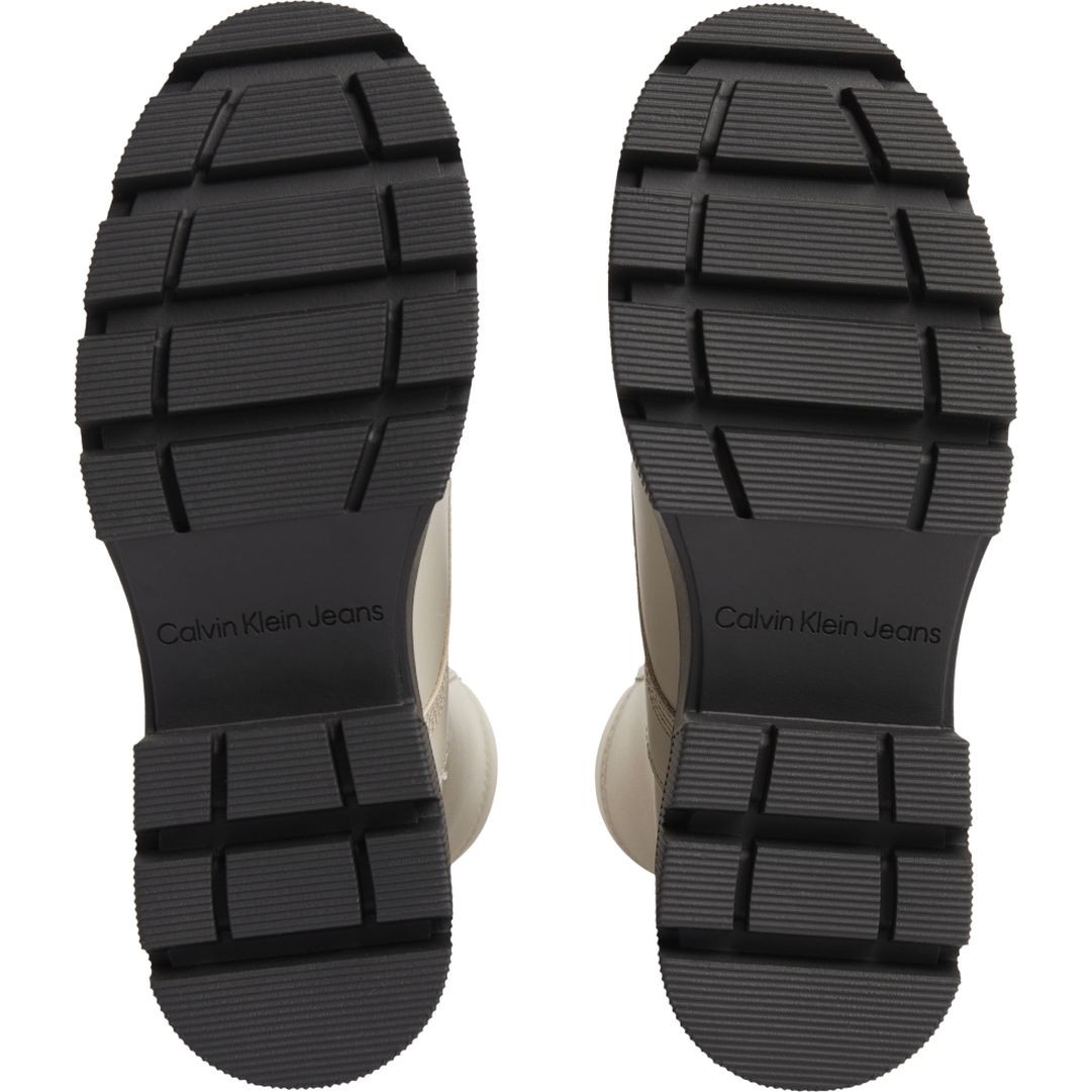 CALVIN KLEIN JEANS Aulinukai moterims, Smėlio, CHUNKY COMBAT LACEUP ZIP 5