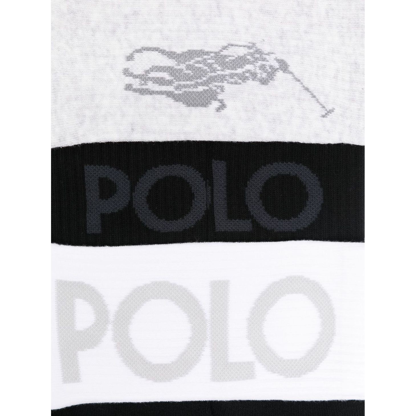 POLO RALPH LAUREN Kojinės moterims, Marga, Tonal polo crew sock 3 pack 2