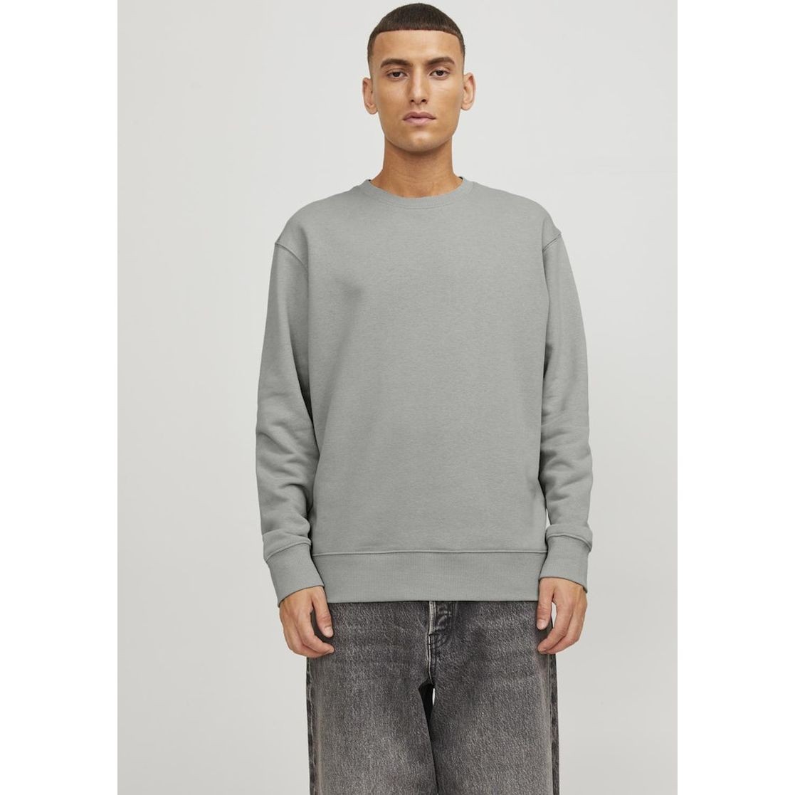 JACK & JONES Megztinis vyrams, Gray, Star basic sweat 2