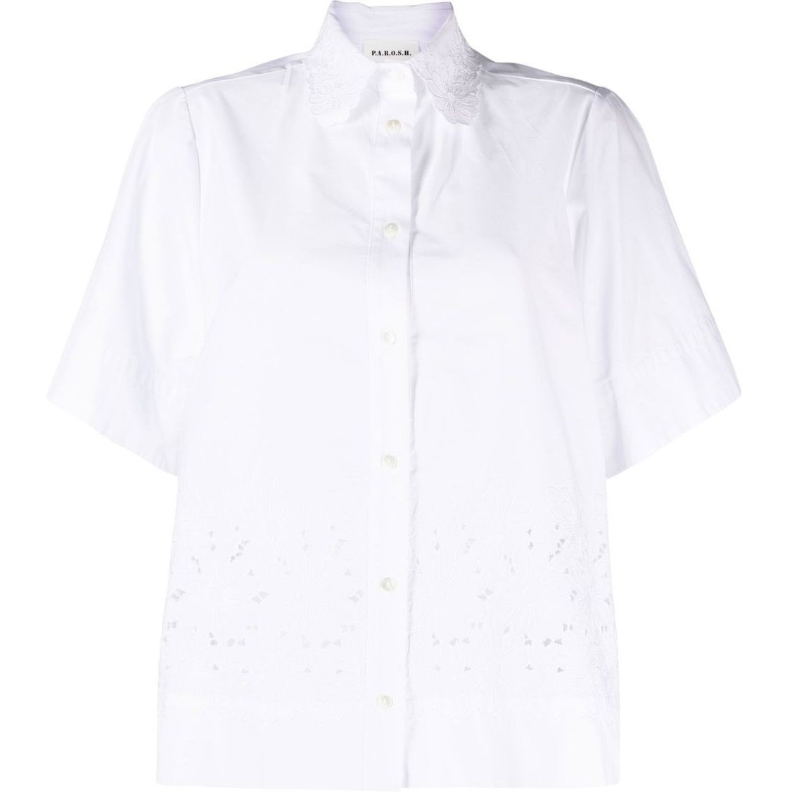 PAROSH Marškiniai trump. rankovėmis moterims, Balta, Short sleeve shirt