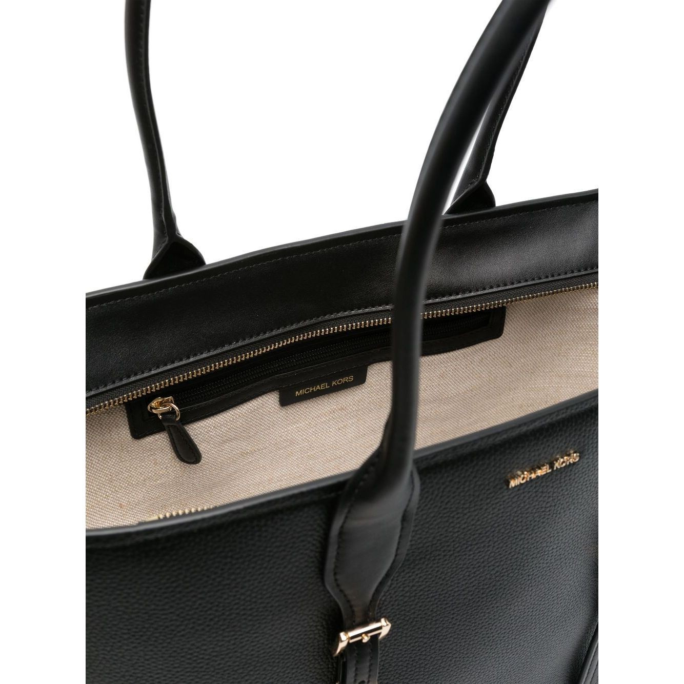 MICHAEL KORS Pirkinių krepšys moterims, Juoda, Lg buckle tote 4