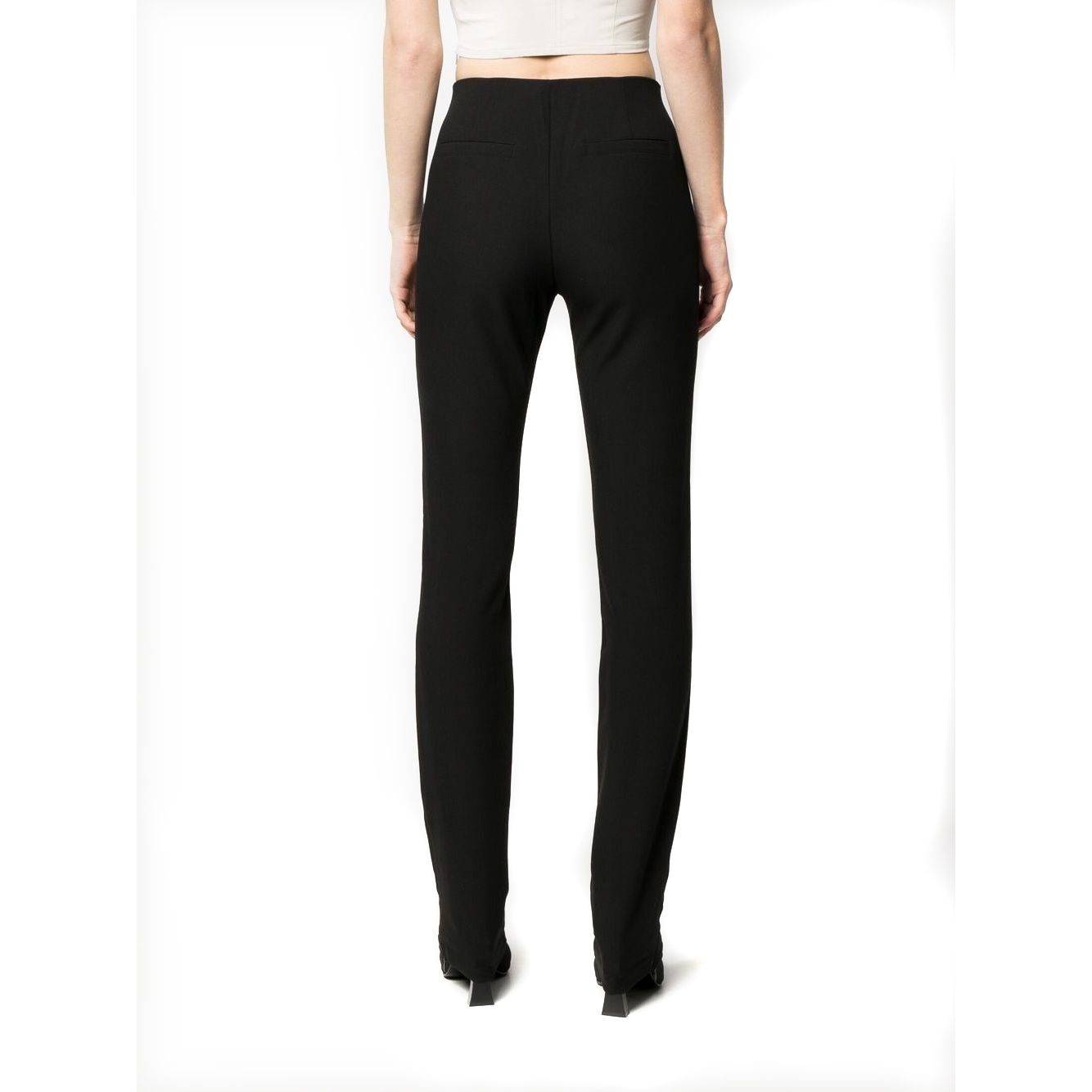 CALVIN KLEIN JEANS Formalios kelnės moterims, Juoda, Slim fit high waist pants 2