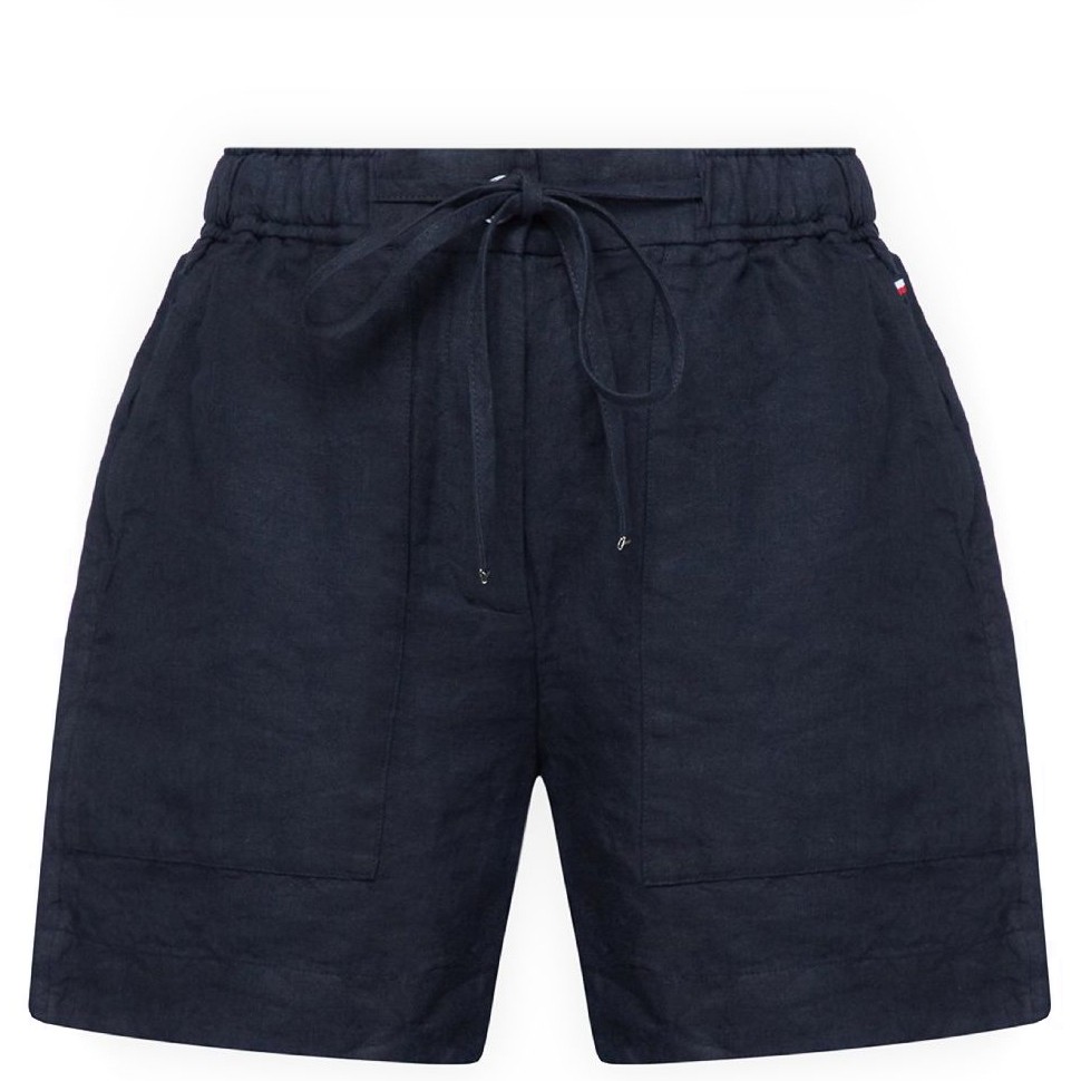 TOMMY HILFIGER Šortai moterims, Mėlyna, Casual linen short