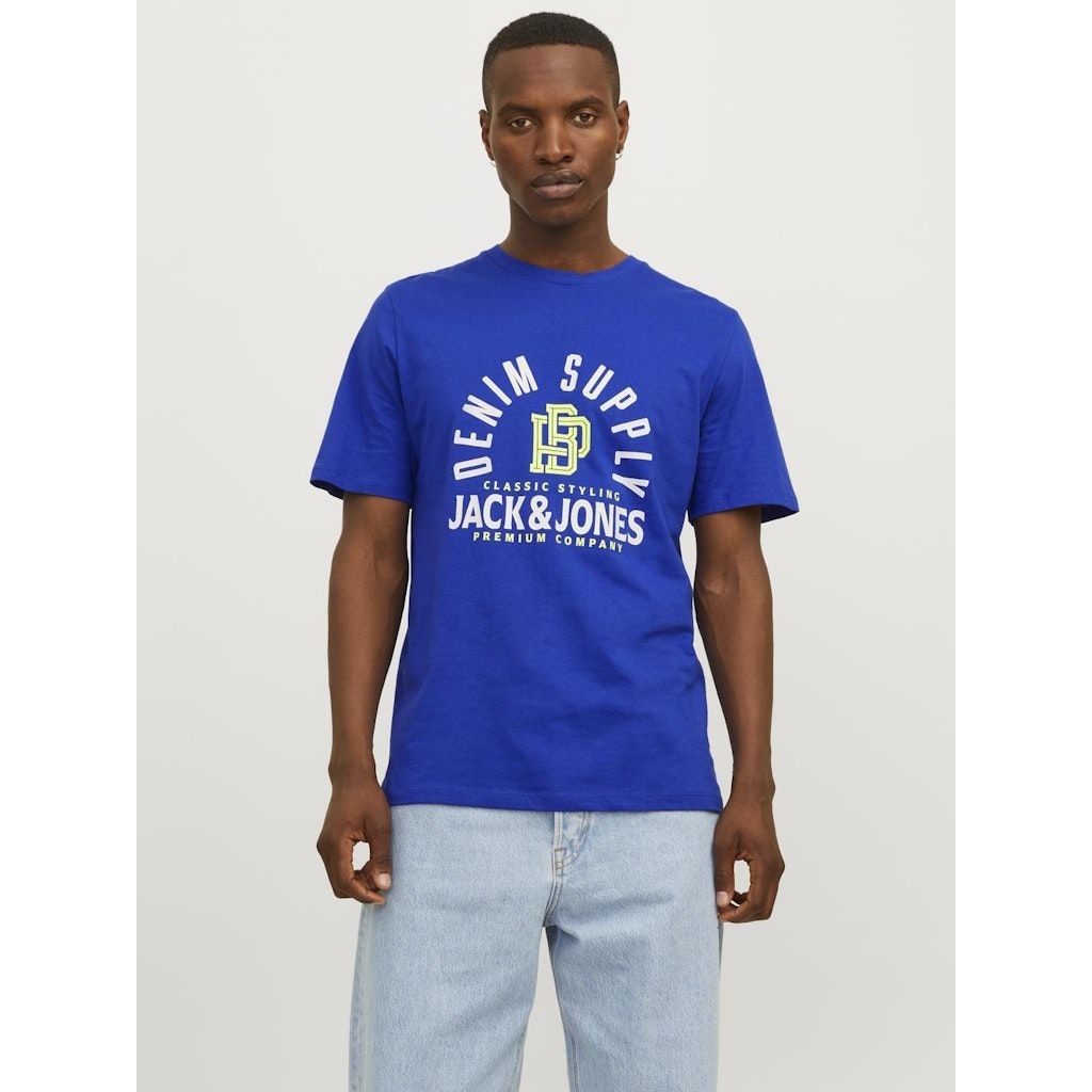 JACK & JONES Marškinėliai vyrams, Mėlyna, JPRSTAR TEE SS CREW 2