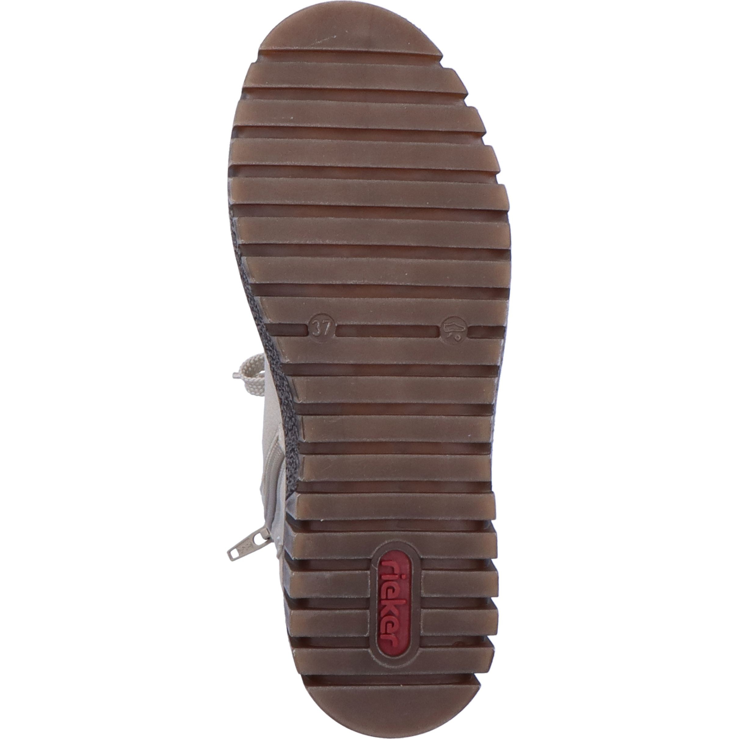 RIEKER Aulinukai moterims, Smėlio, BOOTIES 4