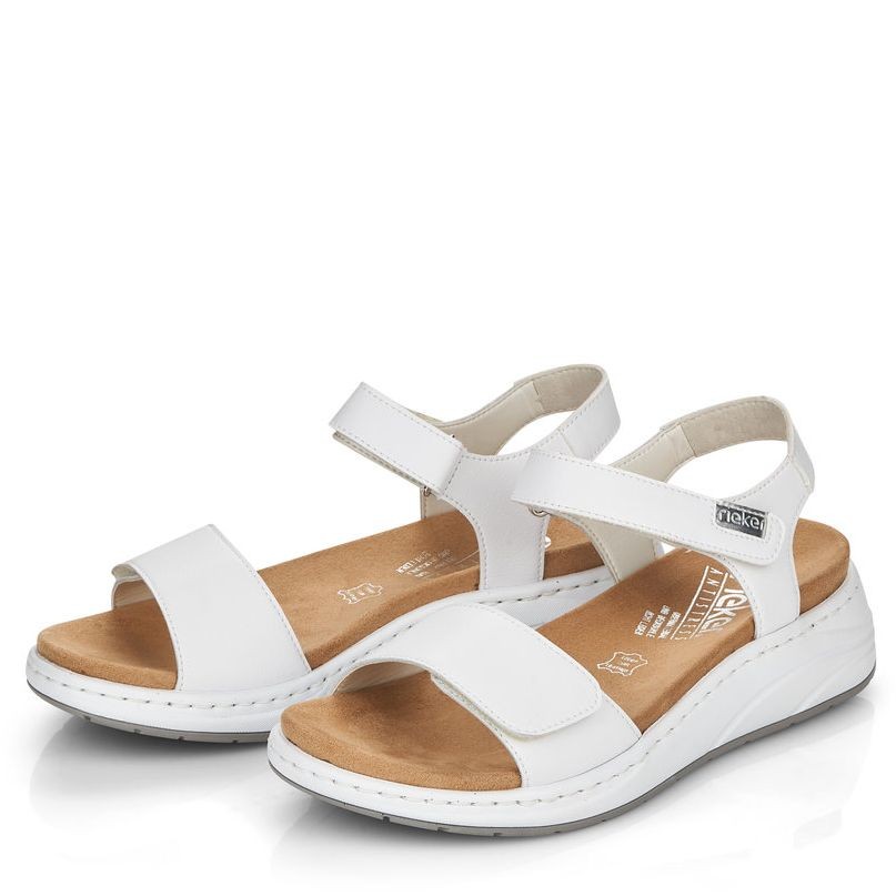 RIEKER Basutės moterims, Balta, SANDALS 5