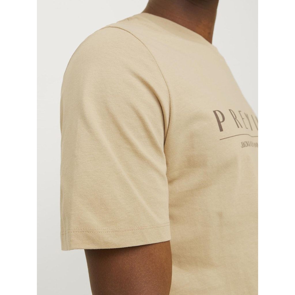 JACK & JONES Marškinėliai vyrams, Smėlio, JPRSTAR TEE SS CREW 5