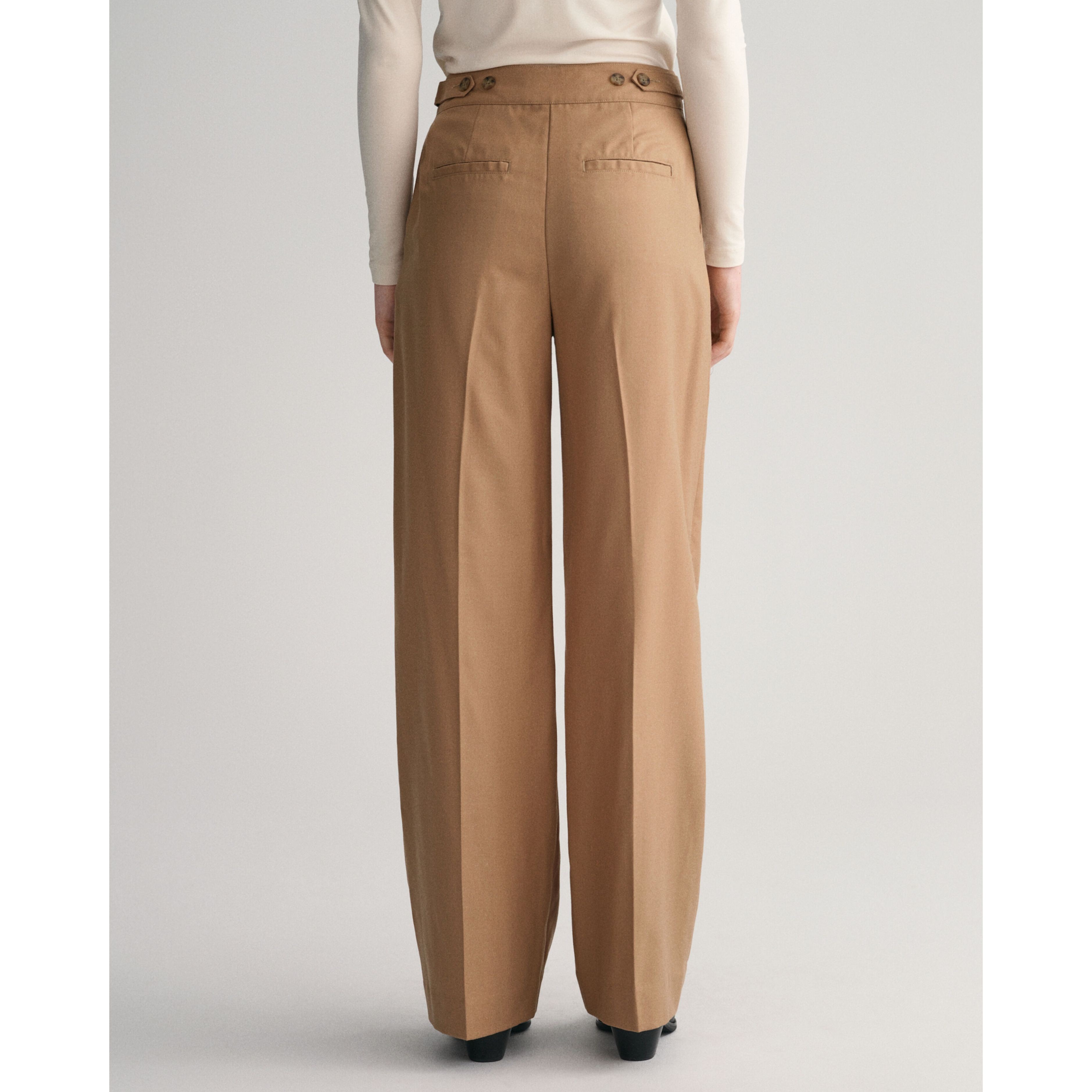 GANT Kelnės moterims, Žalia, HW STRAIGHT PANTS 3