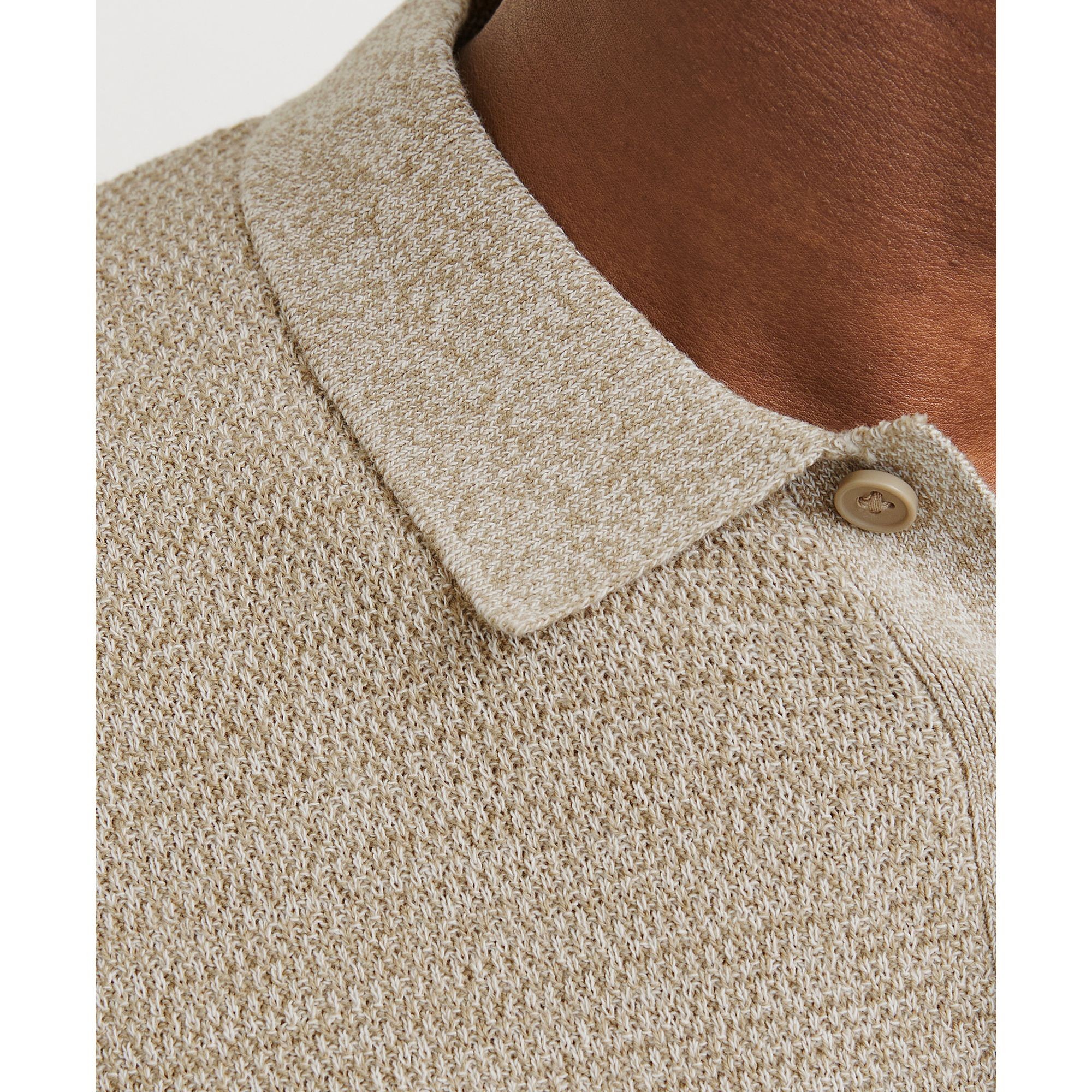 JACK & JONES Megzta palaidinė vyrams, Smėlio, George knit polo 6