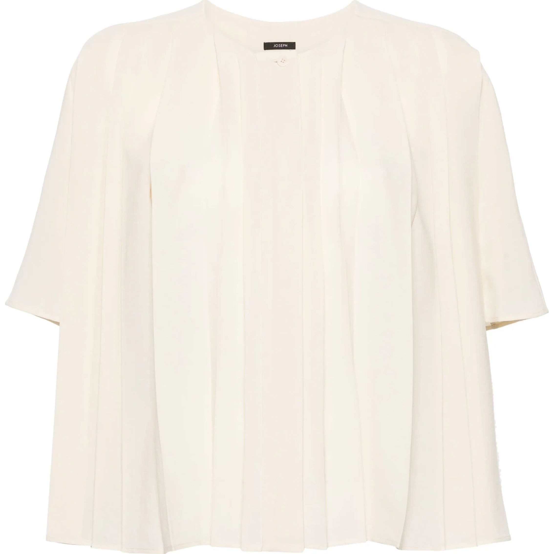 JOSEPH Marškinėliai trump. rankovėmis moterims, Balta, Bouloi blouse airy plisse