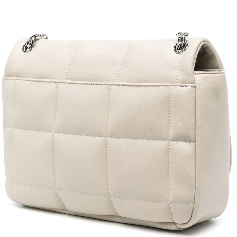 CALVIN KLEIN Rankinė per petį moterims, Pilka, Re-lock quilt shoulder bag 2
