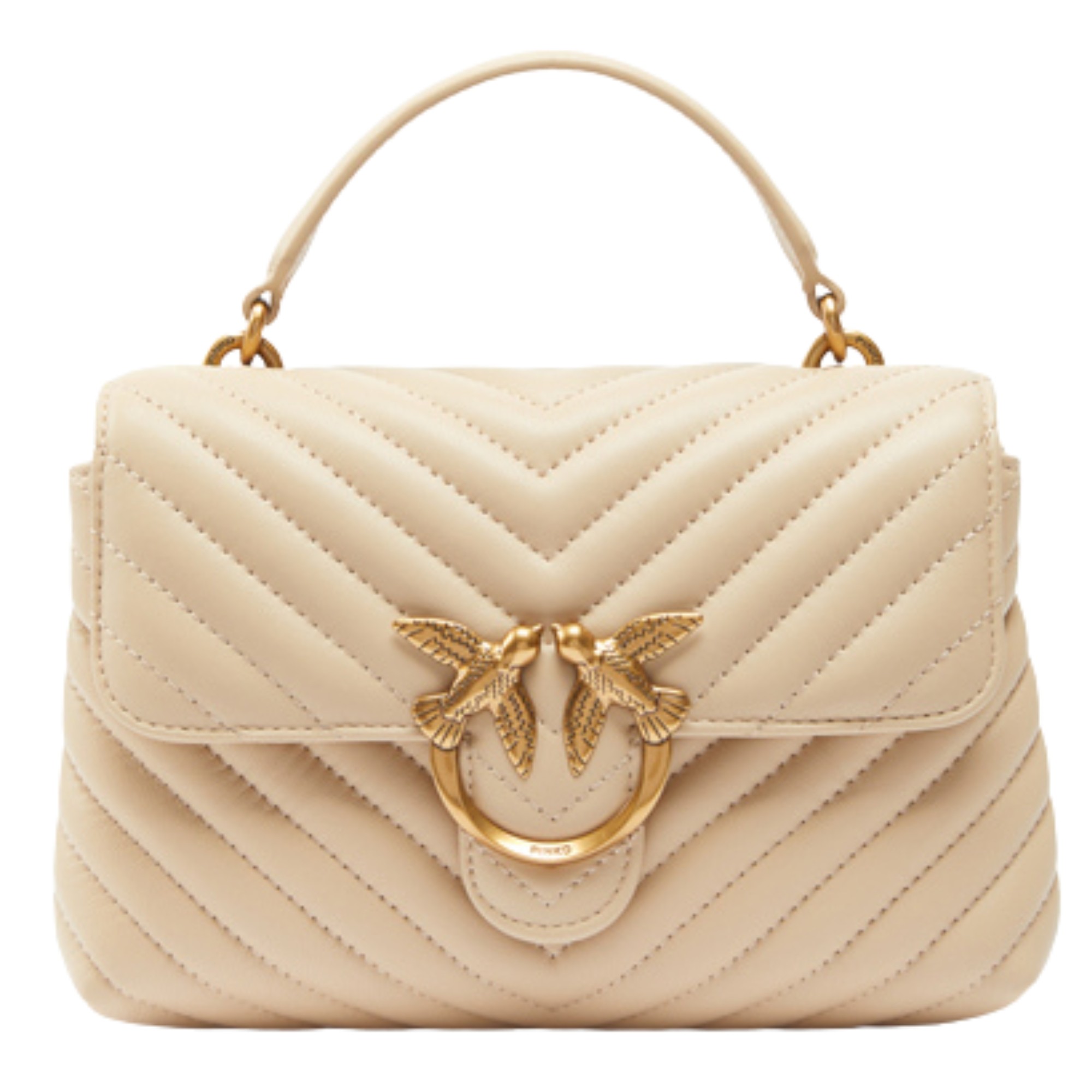 PINKO Pirkinių krepšys moterims, Smėlio, Mini lady love tote bag 1