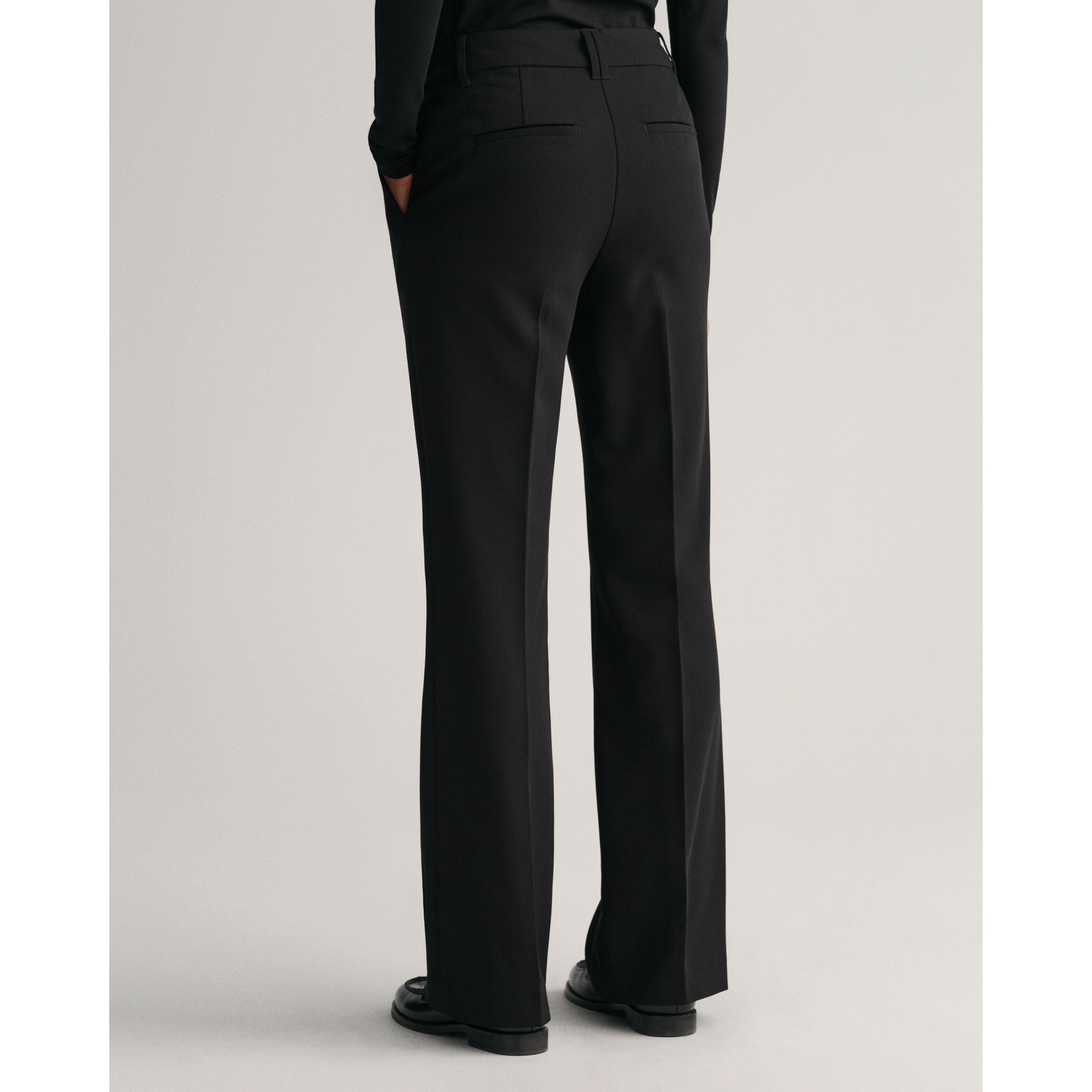 GANT Kelnės moterims, Juoda, SLIM FLARE SLACK 3