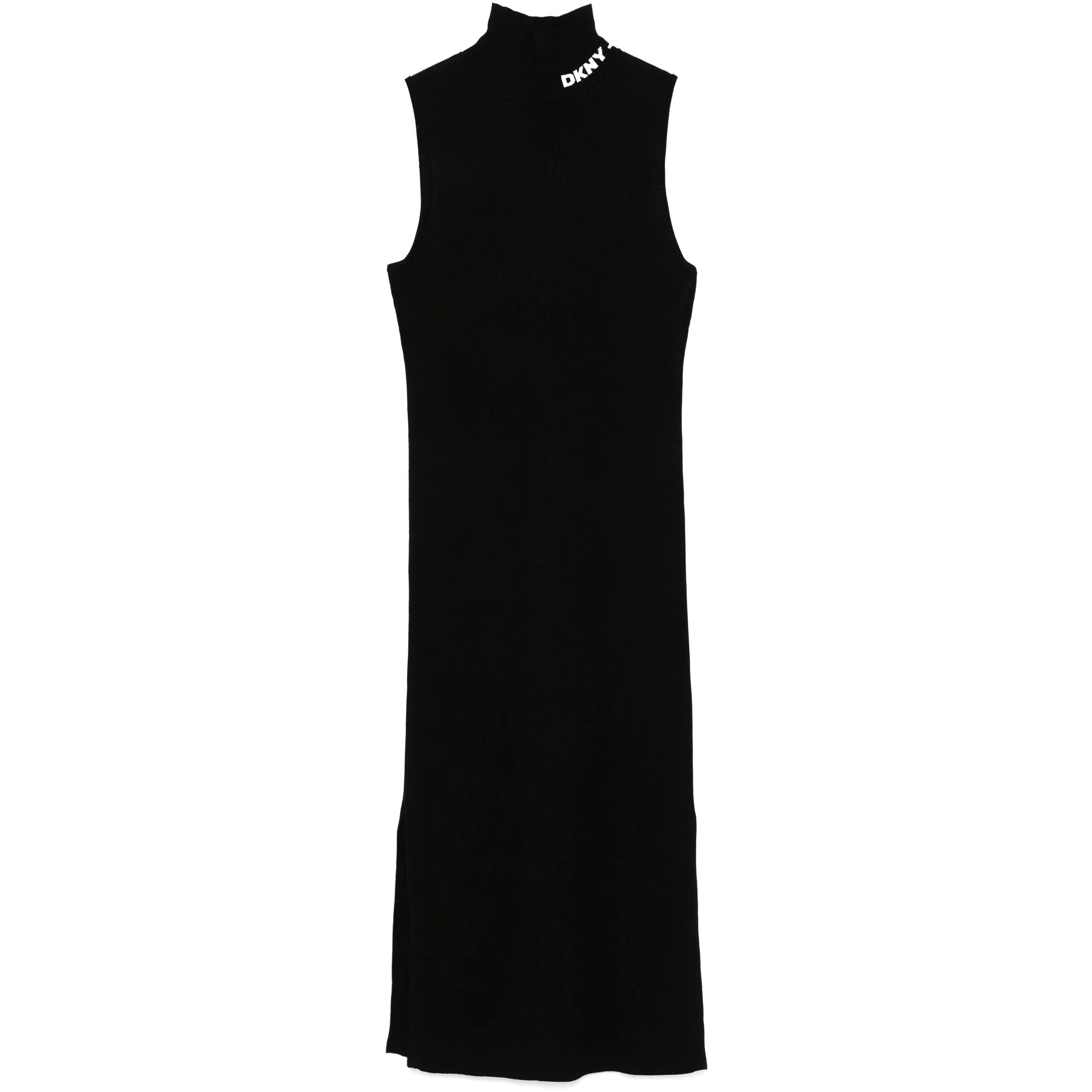 DKNY Midi suknelė moterims, Juoda, Mock neck rib midi d 1