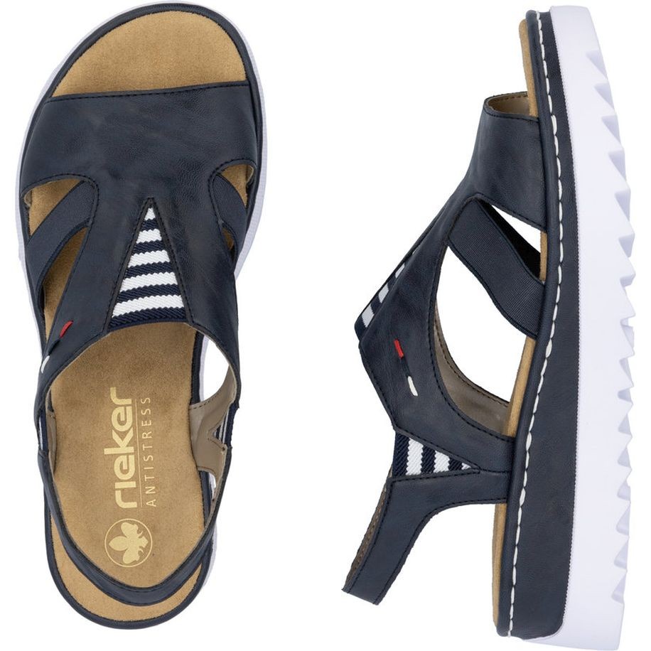 RIEKER Basutės moterims, Mėlyna, Sandals 8