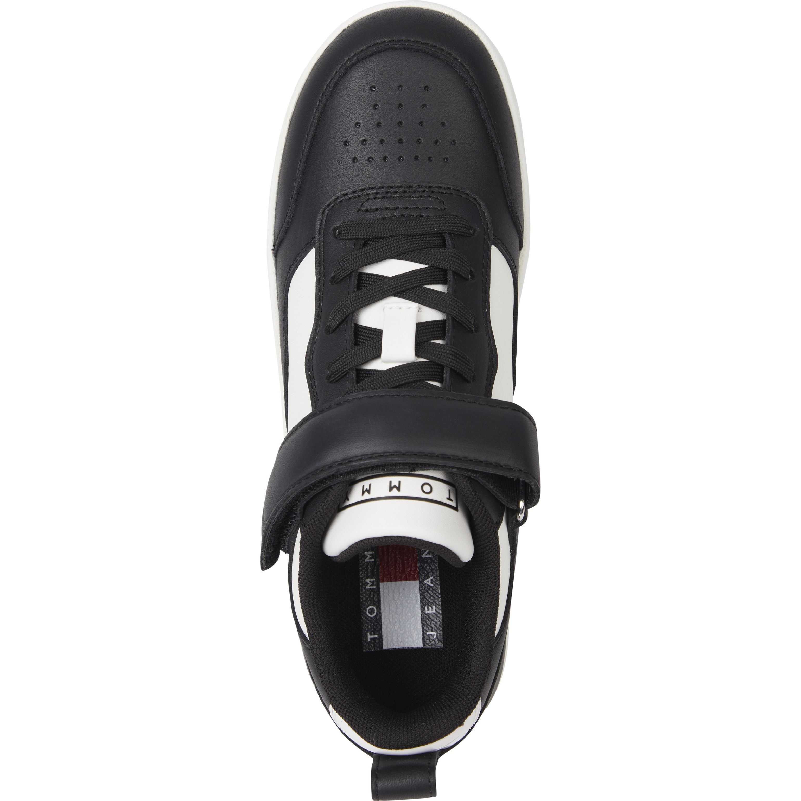 TOMMY JEANS Sportiniai bateliai moterims, Juoda, Velcro flatform sport shoe 3