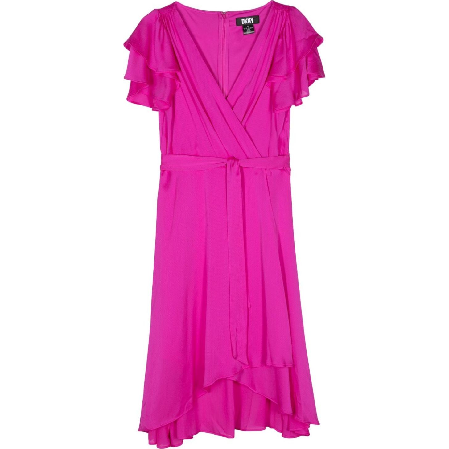 DKNY Midi suknelė moterims, Mėlyna, Double flutter s/s s 1