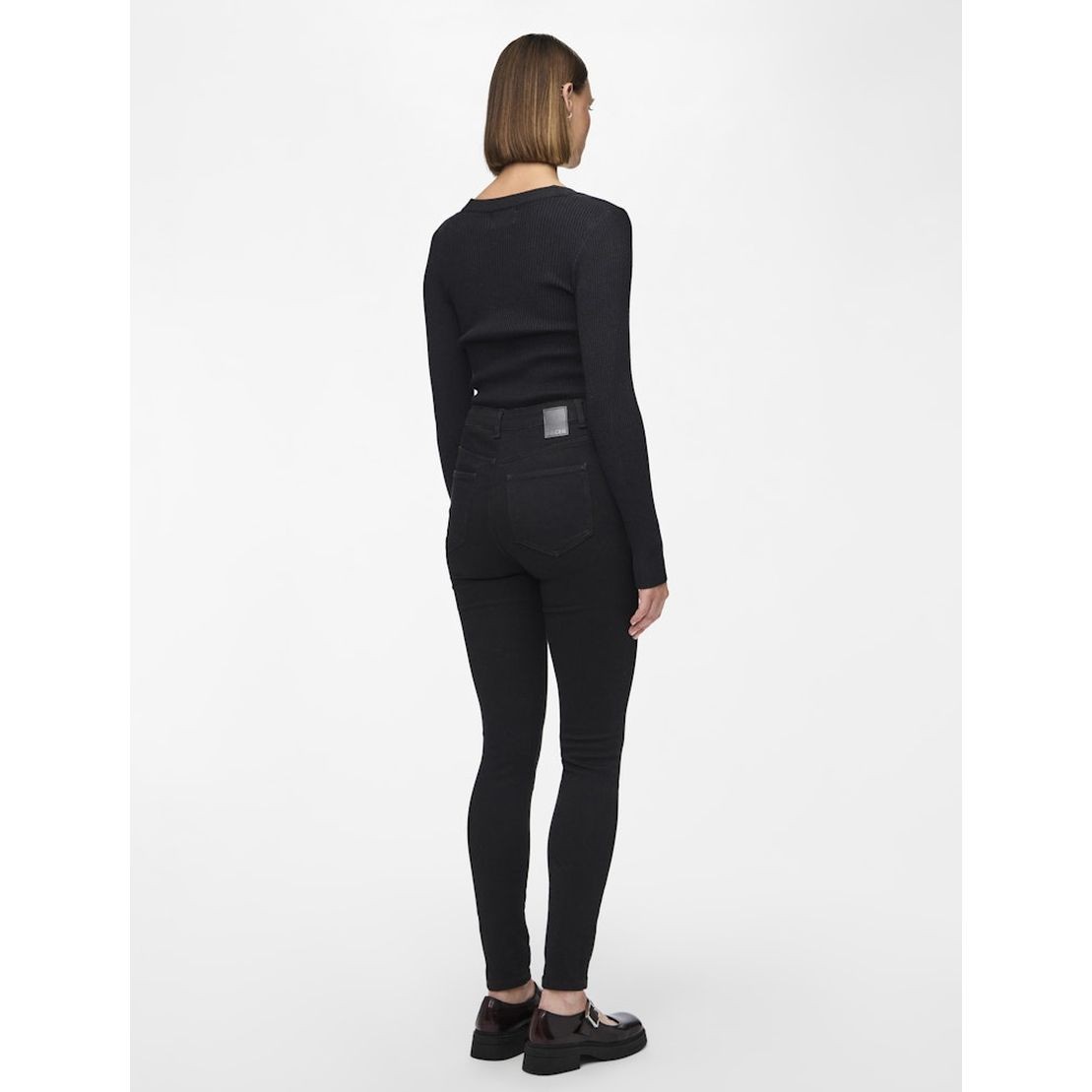 PIECES Slim džinsai moterims, Juoda, Dea skinny jegging 7