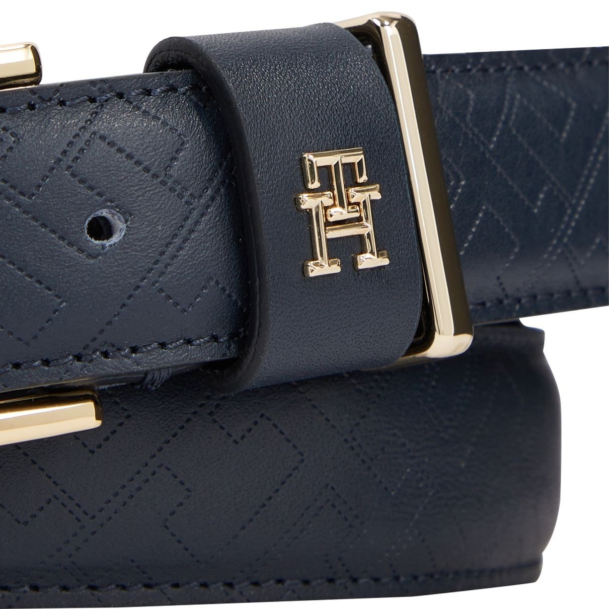 TOMMY HILFIGER Diržas moterims, Mėlyna, Casual mono 3.0 belt 3