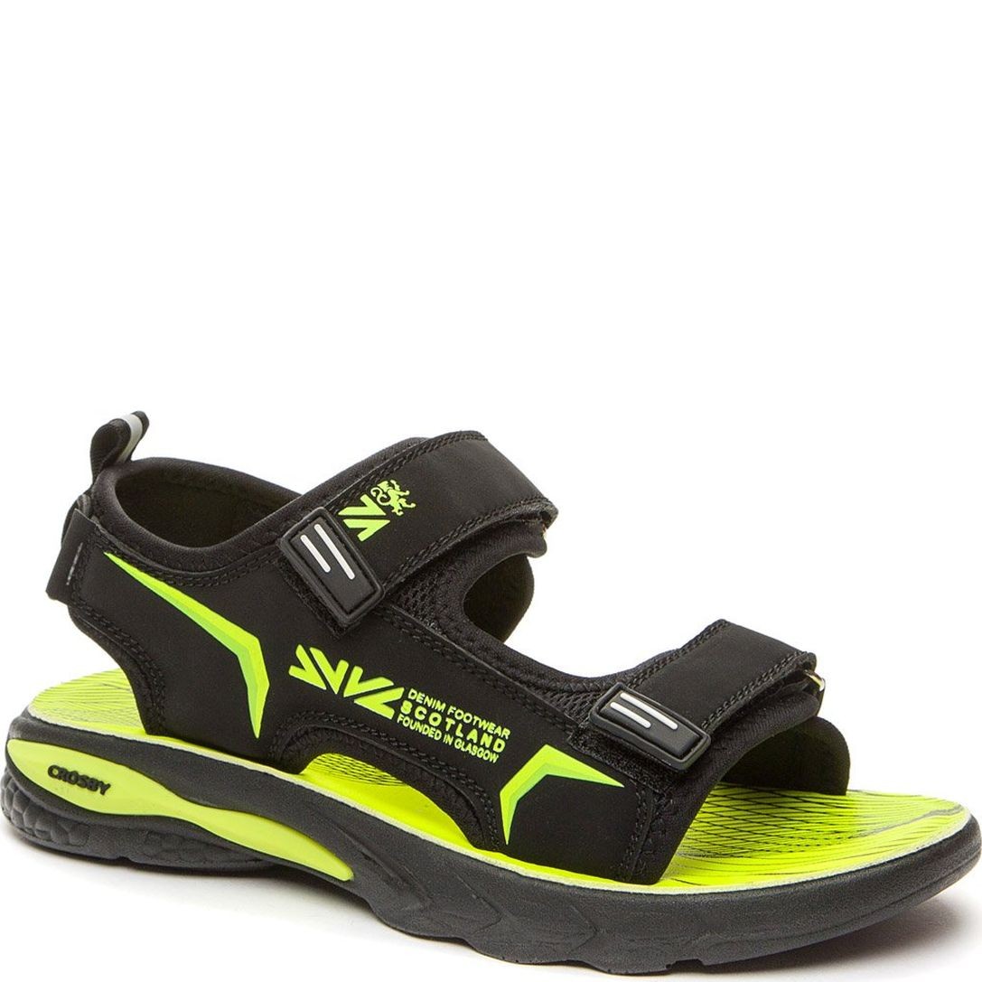 CROSBY Basutės berniukams, Juoda, SANDALS