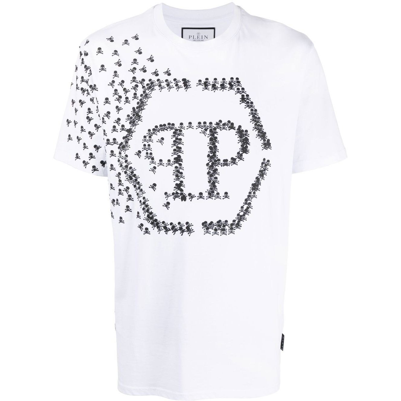 PHILIPP PLEIN Marškinėliai trump. rankovėmis vyrams, Balta, T-shirt Round Neck SS