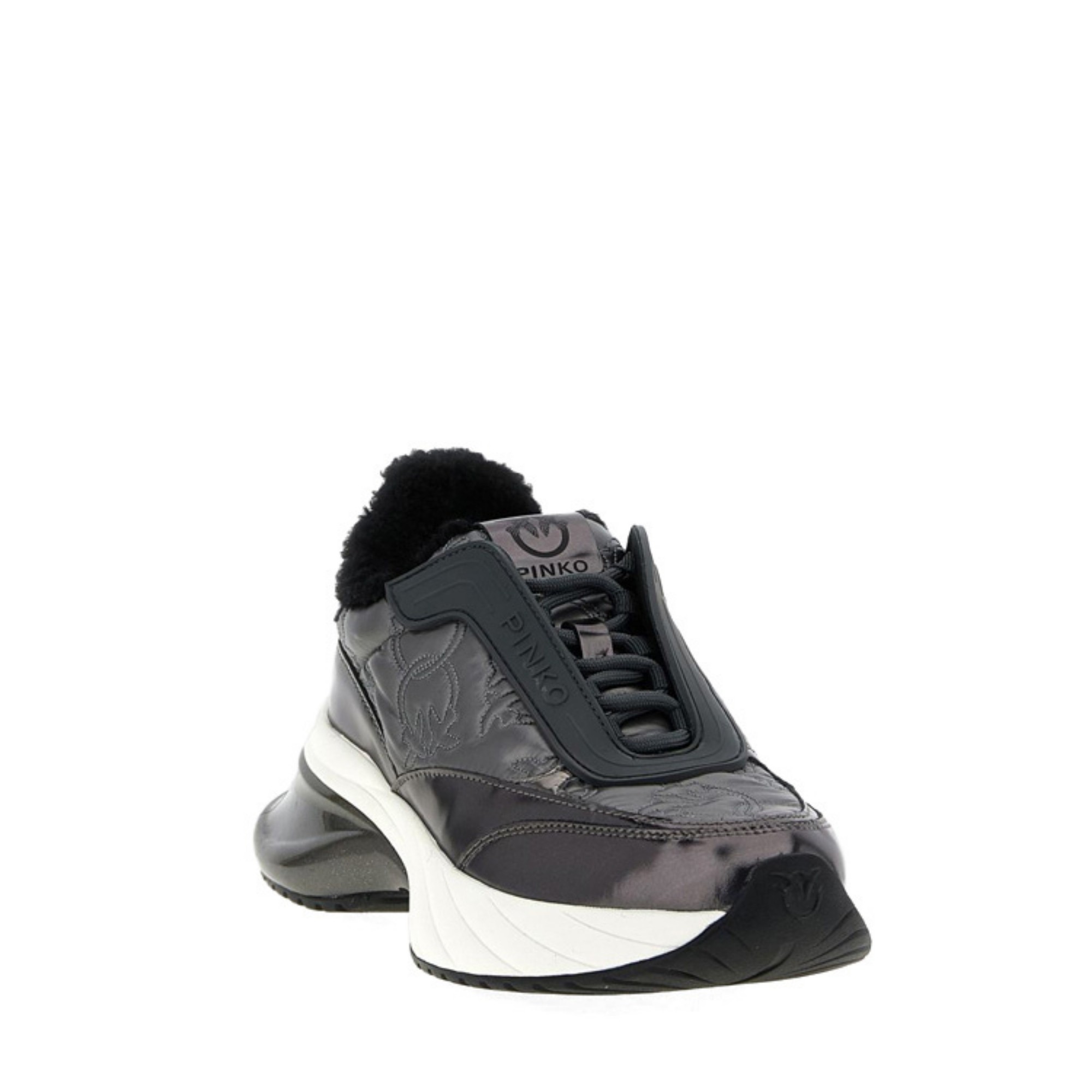 PINKO Laisvalaikio bateliai moterims, Pilka, Ariel 19 - sneaker monogram ny 2